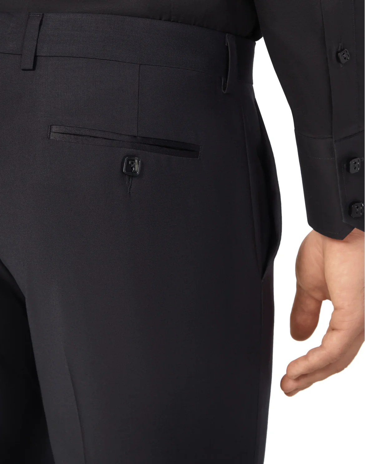Long Trousers Regular Fit Elegant, цвет: Черный