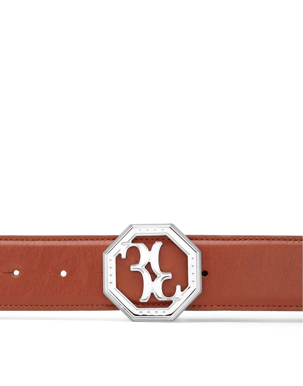 Leather Belt Double B, цвет: Коричневый