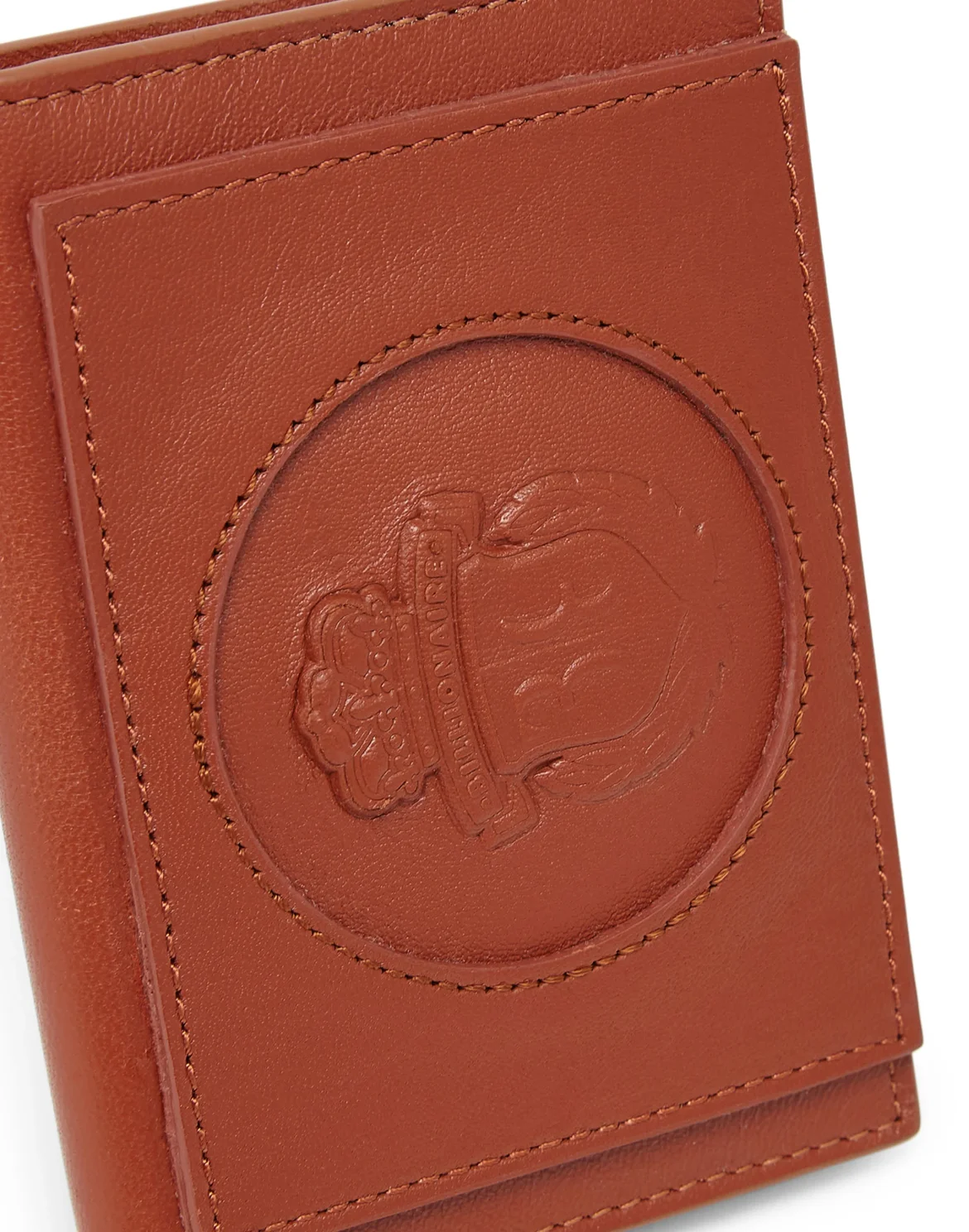 Leather Credit Cards Holder Crest, цвет: Коричневый