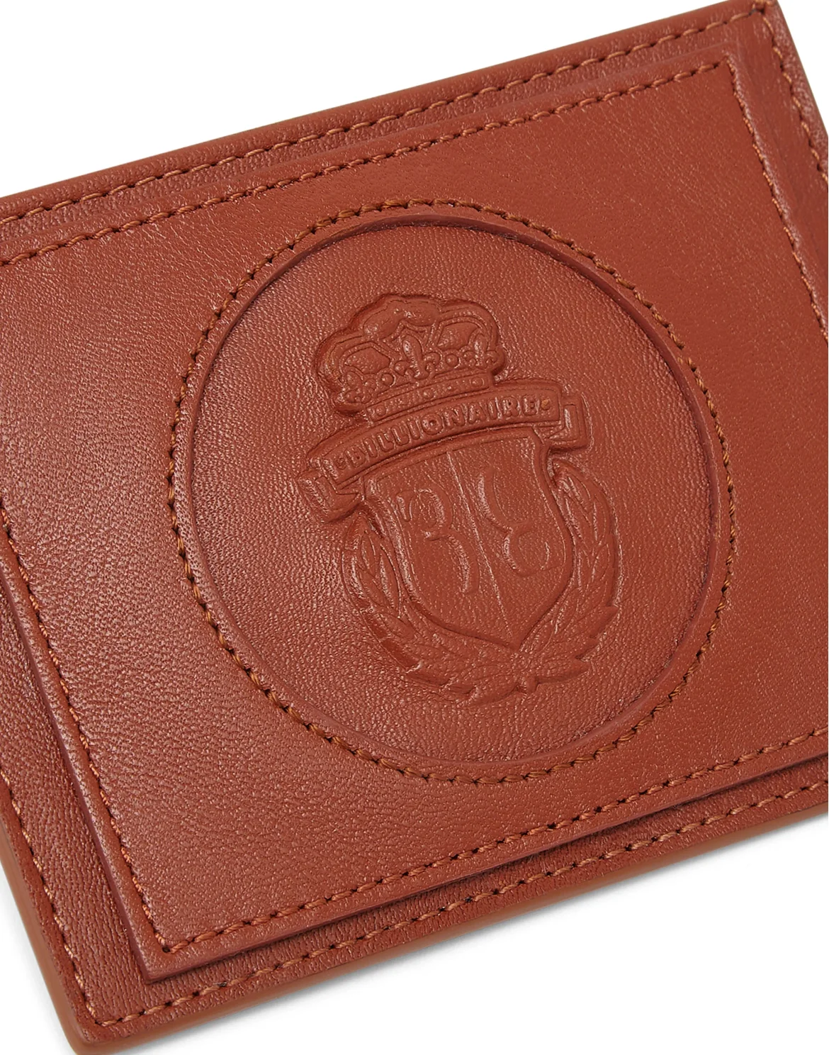 Leather Credit Cards Holder Crest, цвет: Коричневый
