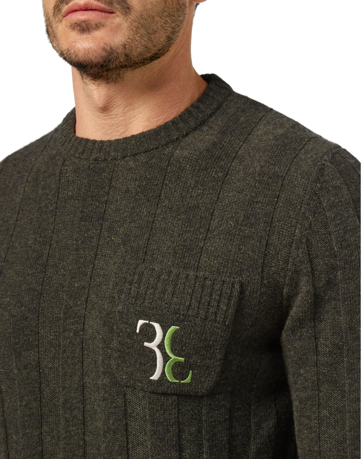 Wool Pullover Round Neck LS Double B, цвет: Камуфляж