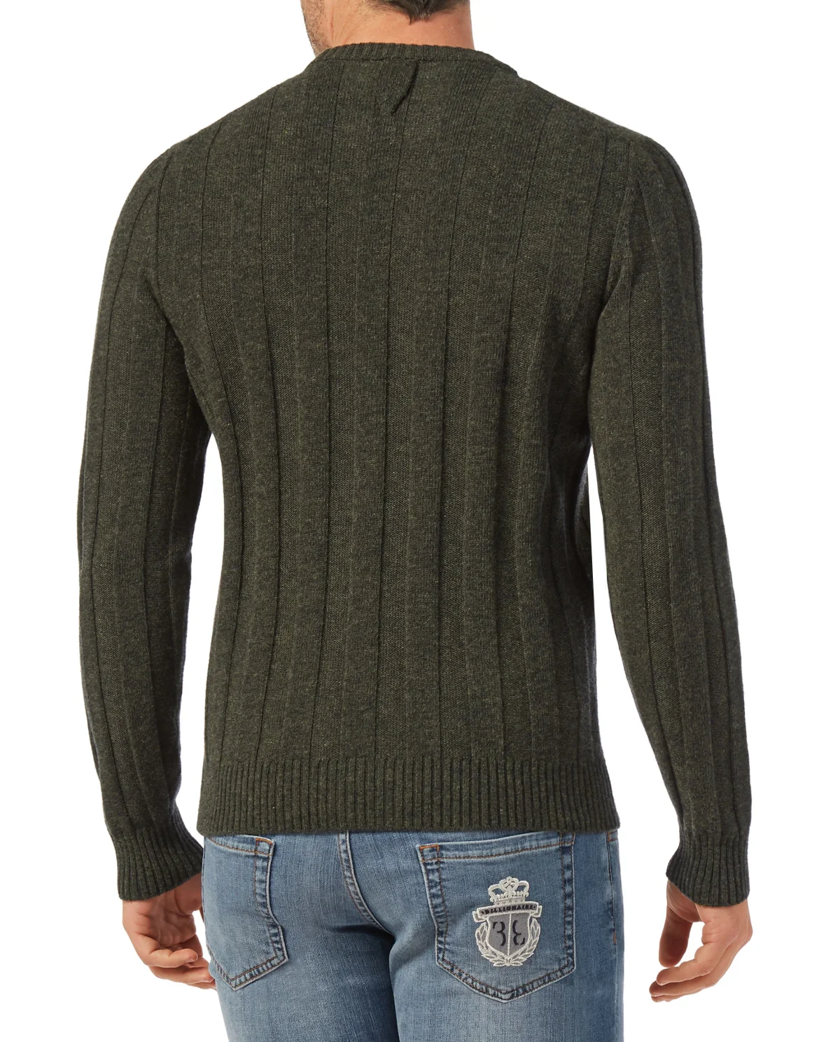 Wool Pullover Round Neck LS Double B, цвет: Камуфляж
