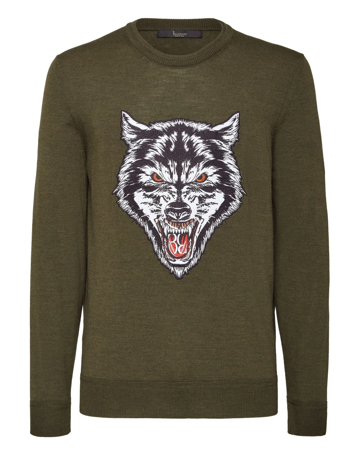 Wool Pullover Round Neck LS Wolf, цвет: Камуфляж