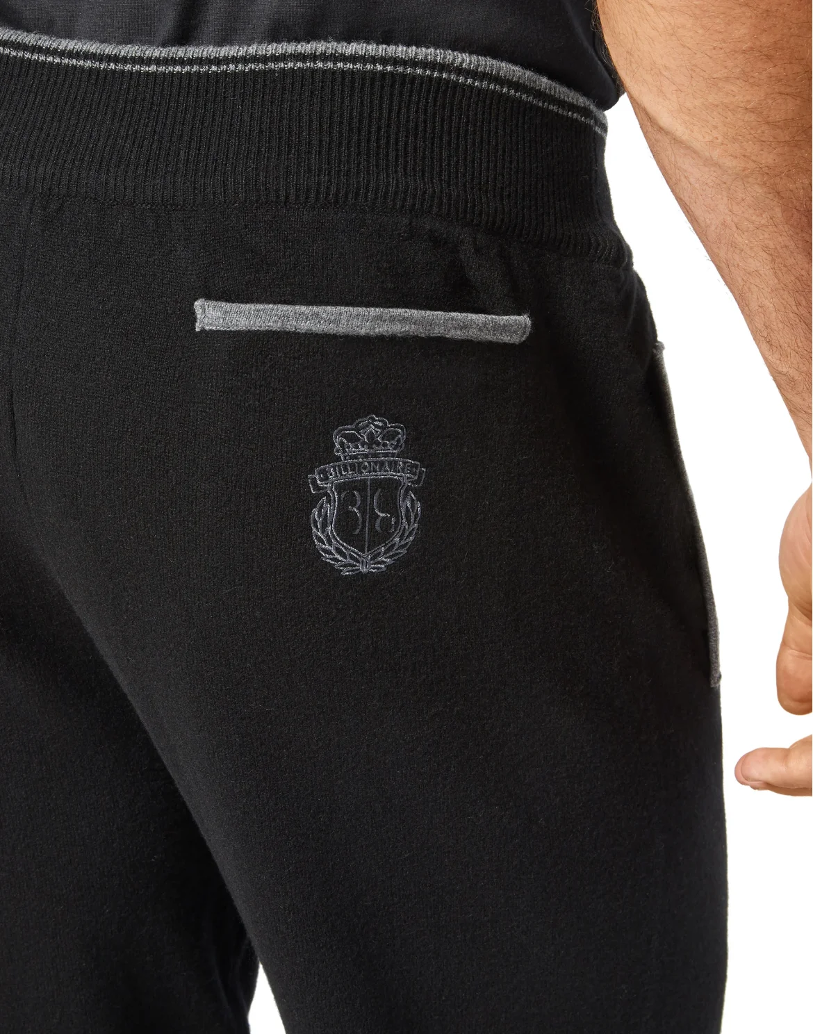 Cashmere Jogging Trousers -T Crest, цвет: Черный