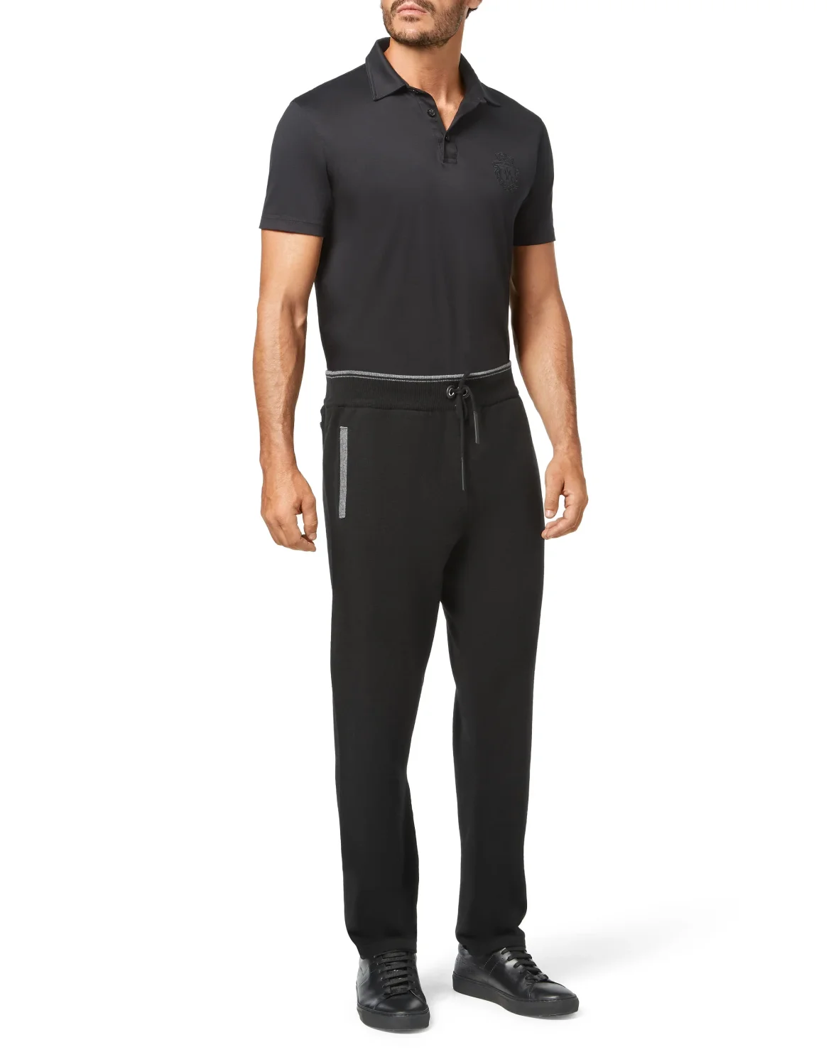 Cashmere Jogging Trousers -T Crest, цвет: Черный