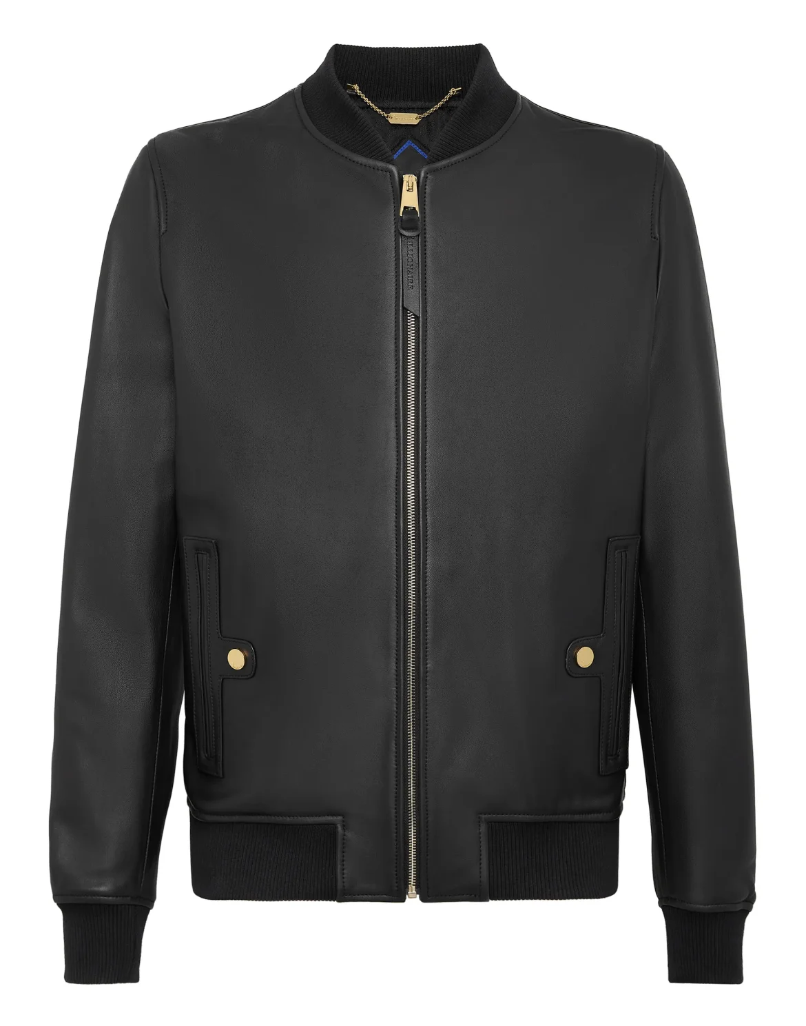 Leather Bomber Wolf, цвет: Черный