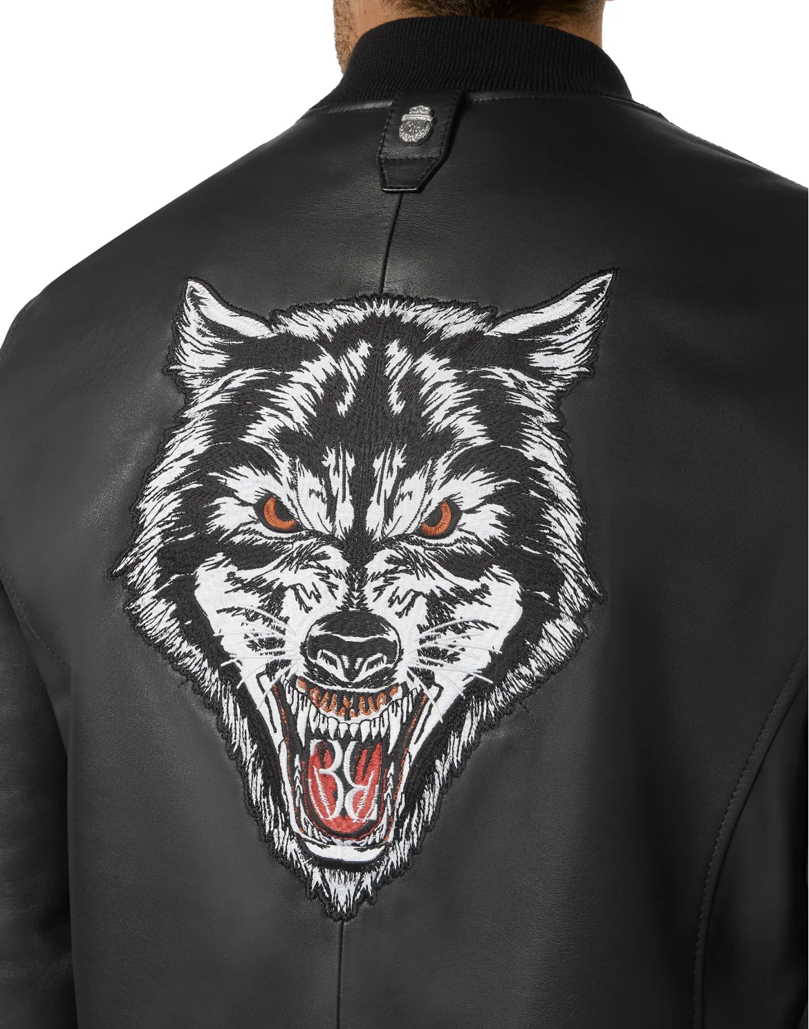 Leather Bomber Wolf, цвет: Черный