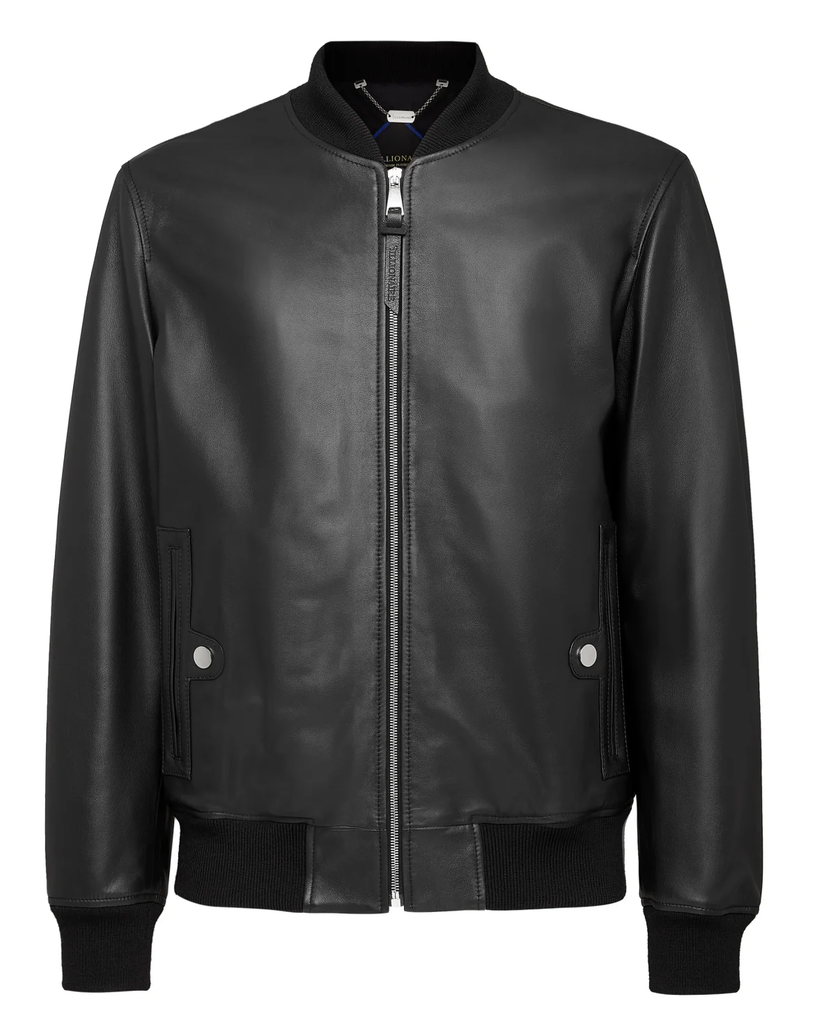 Leather Bomber Wolf, цвет: Черный