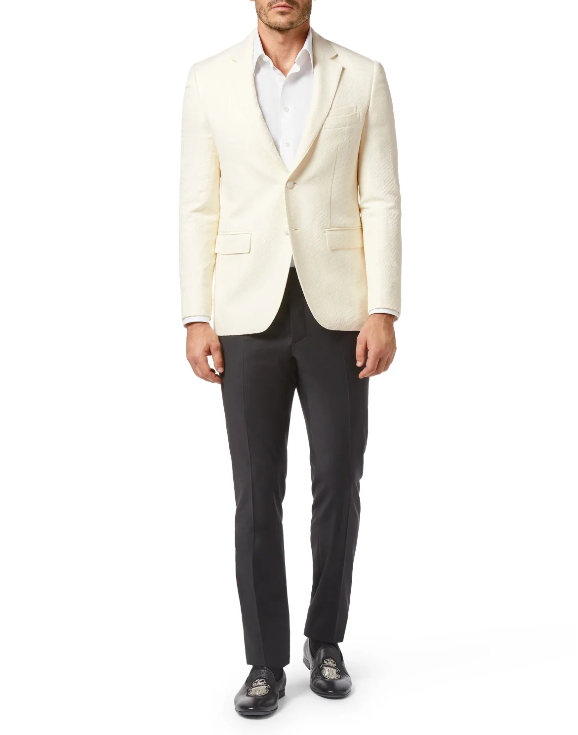 Blazer Tailored Fit Jacquard Animalier print, цвет: Белый