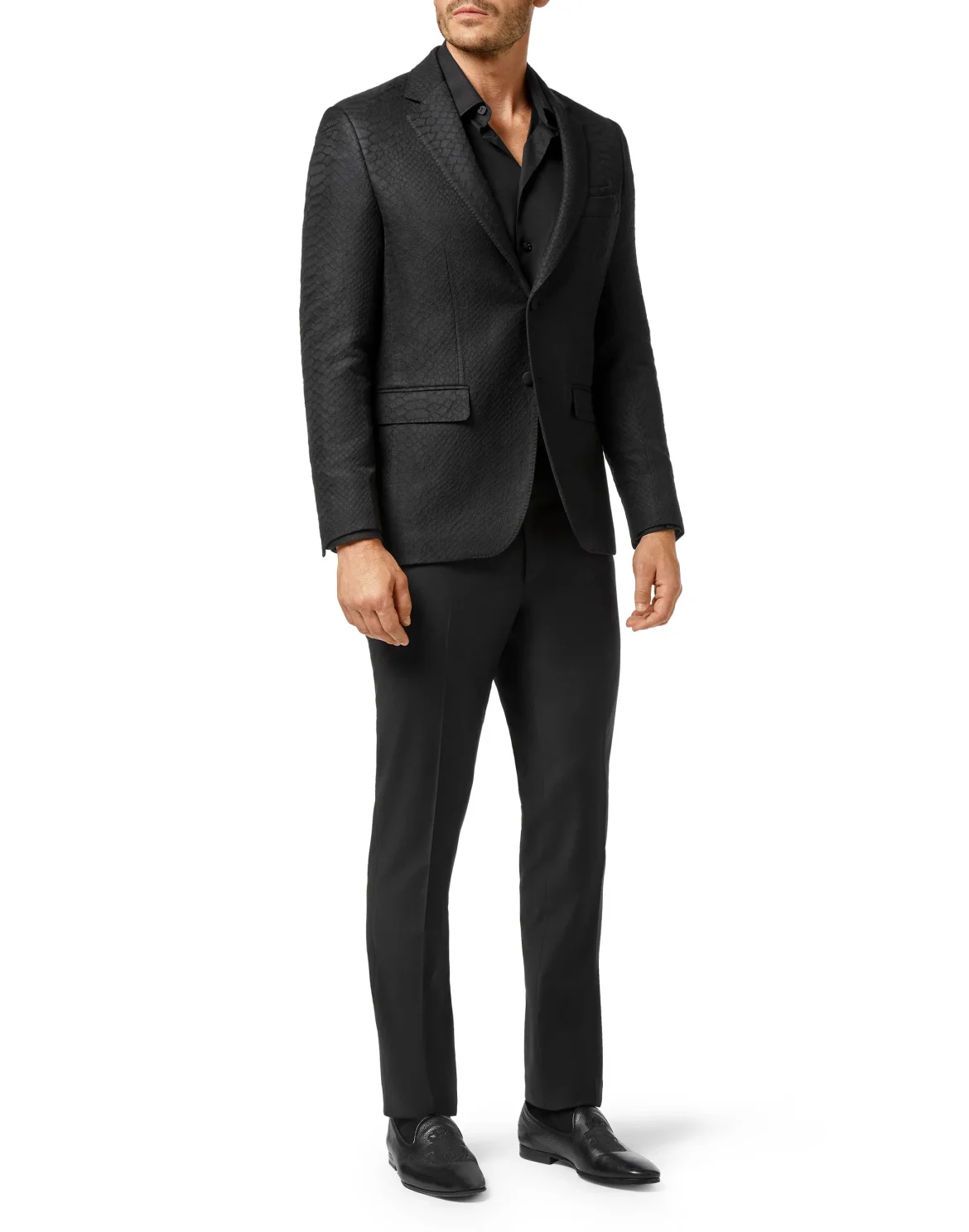 Blazer Tailored Fit Jacquard Animalier print, цвет: Черный