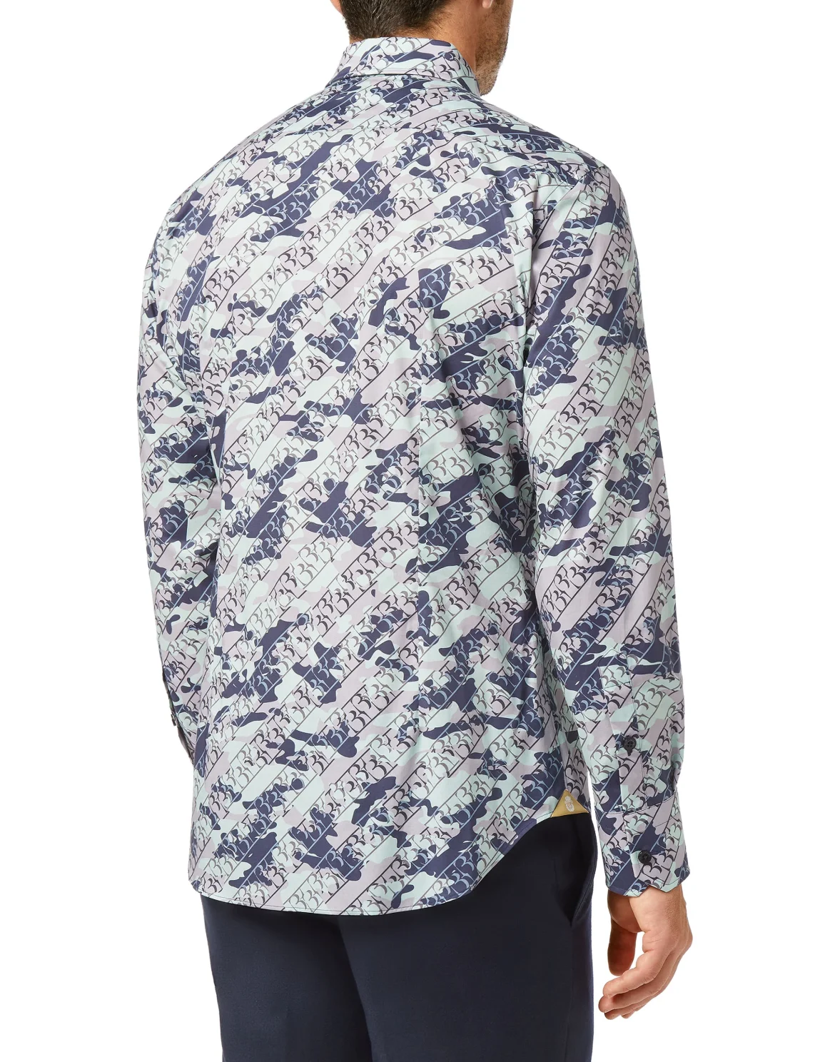 Shirt Gold Cut LS All over BB, цвет: Синий