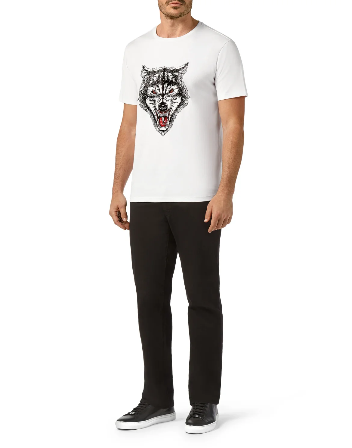 T-shirt Round Neck SS Wolf, цвет: Белый