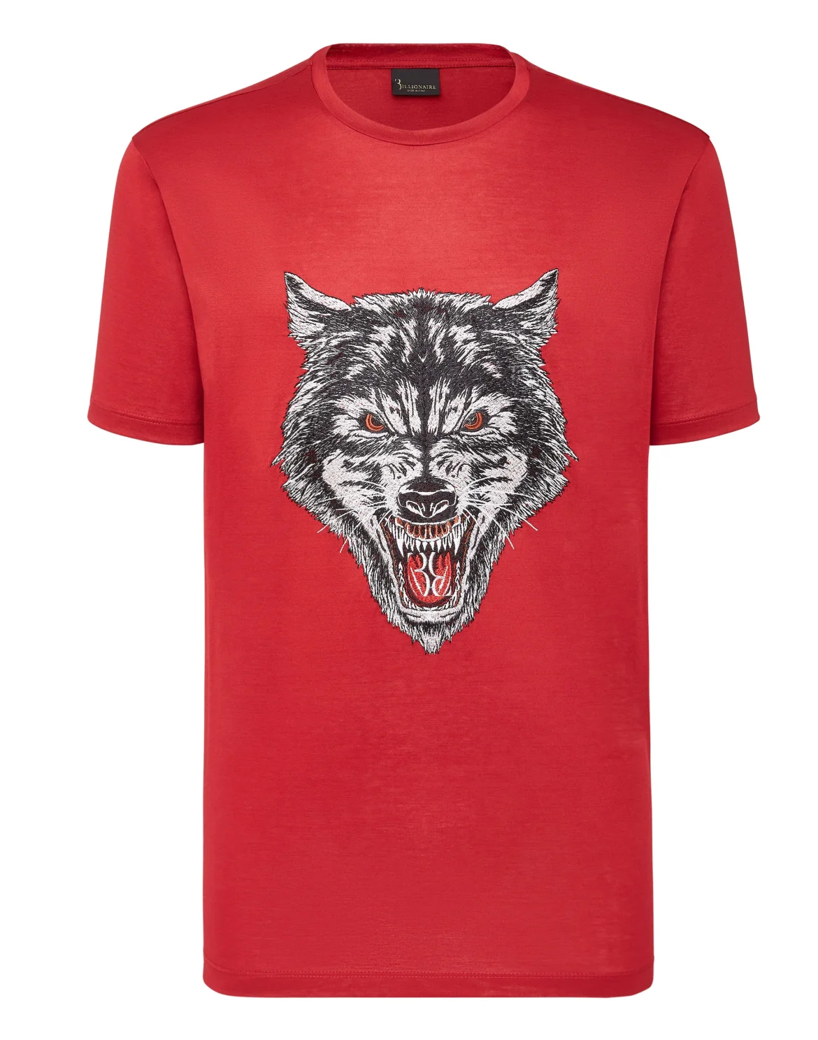 T-shirt Round Neck SS Wolf, цвет: Красный
