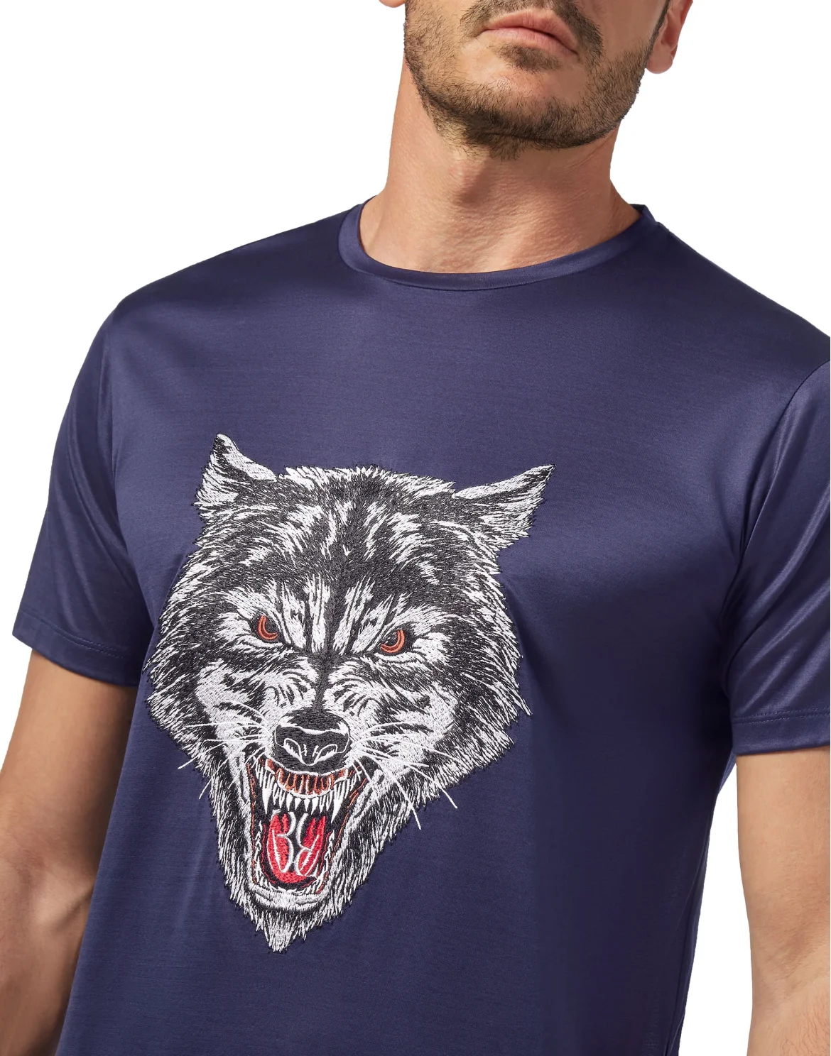 T-shirt Round Neck SS Wolf, цвет: Синий