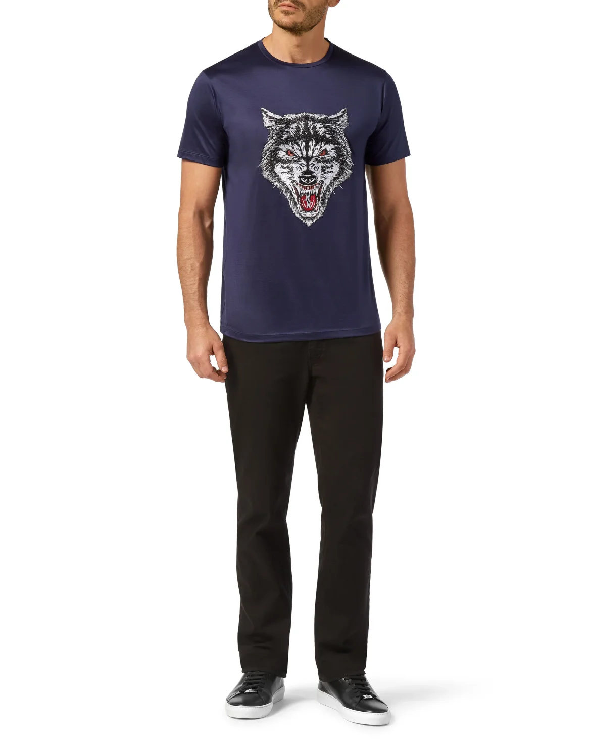 T-shirt Round Neck SS Wolf, цвет: Синий