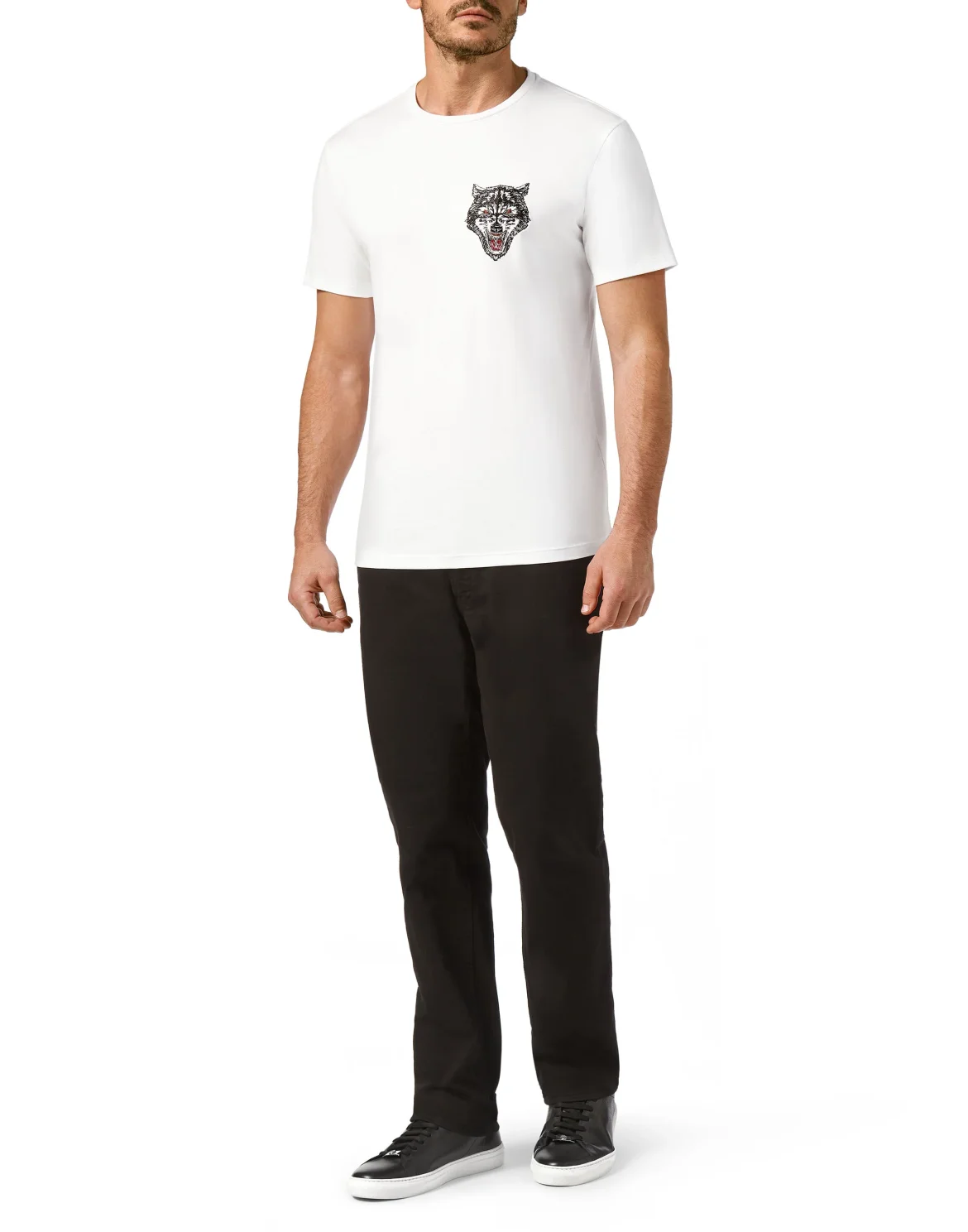 T-shirt Round Neck SS Wolf, цвет: Белый