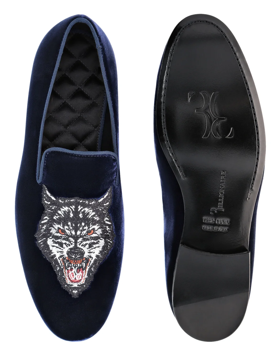 Velvet Loafers Wolf, цвет: Синий