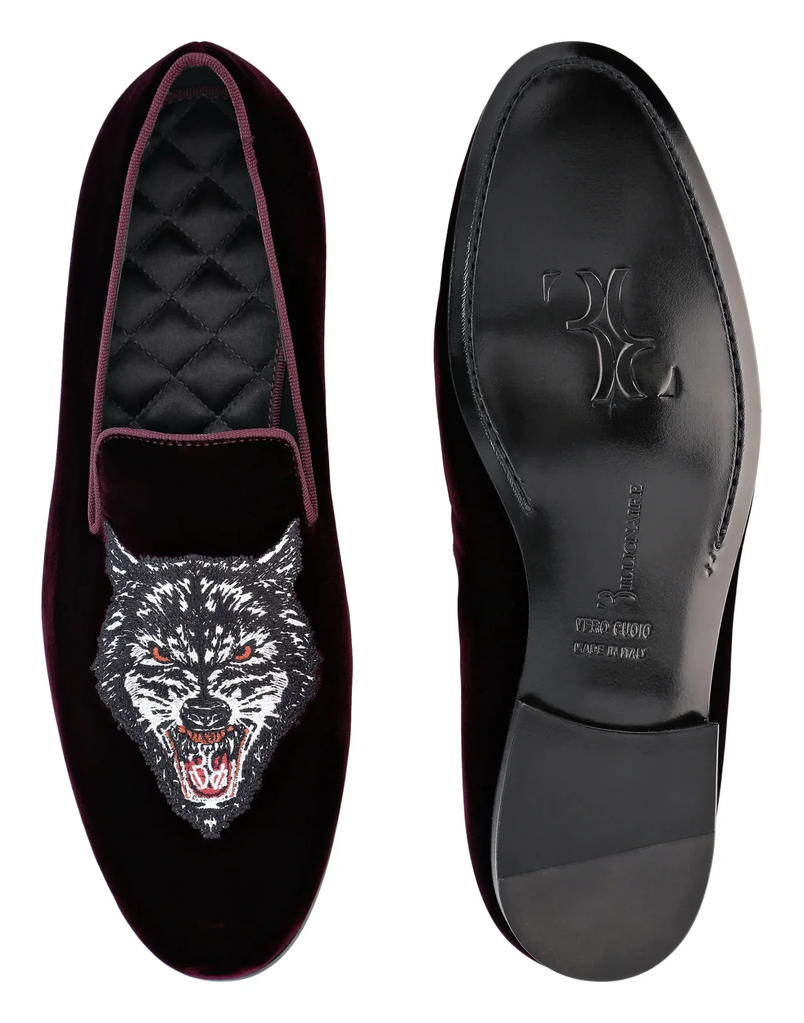 Velvet Loafers Wolf, цвет: Красный