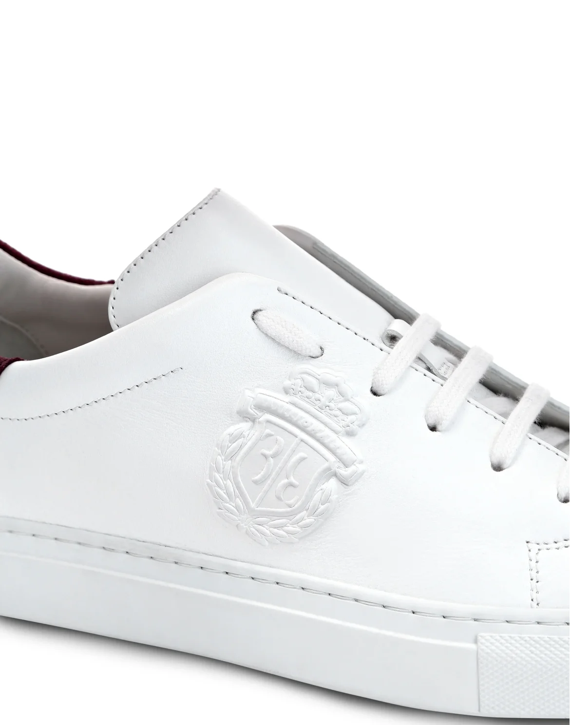 Leather Lo-Top Sneakers Crest, цвет: Белый