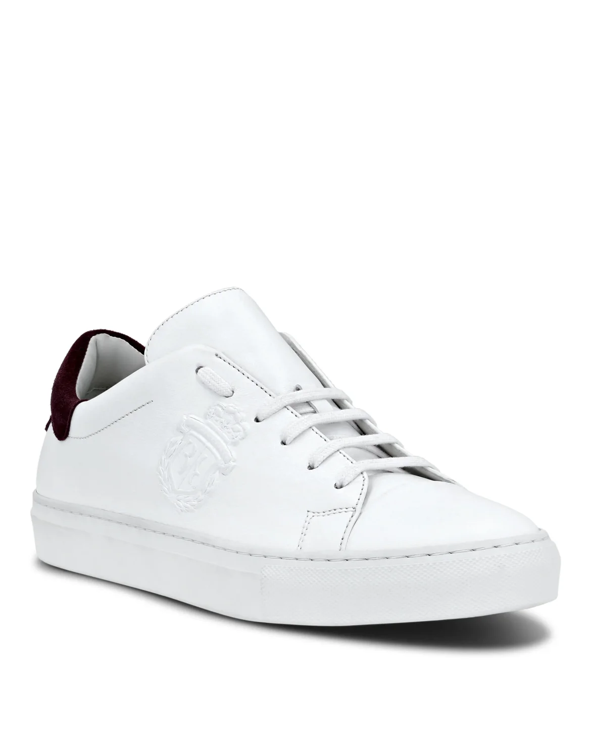 Leather Lo-Top Sneakers Crest, цвет: Белый