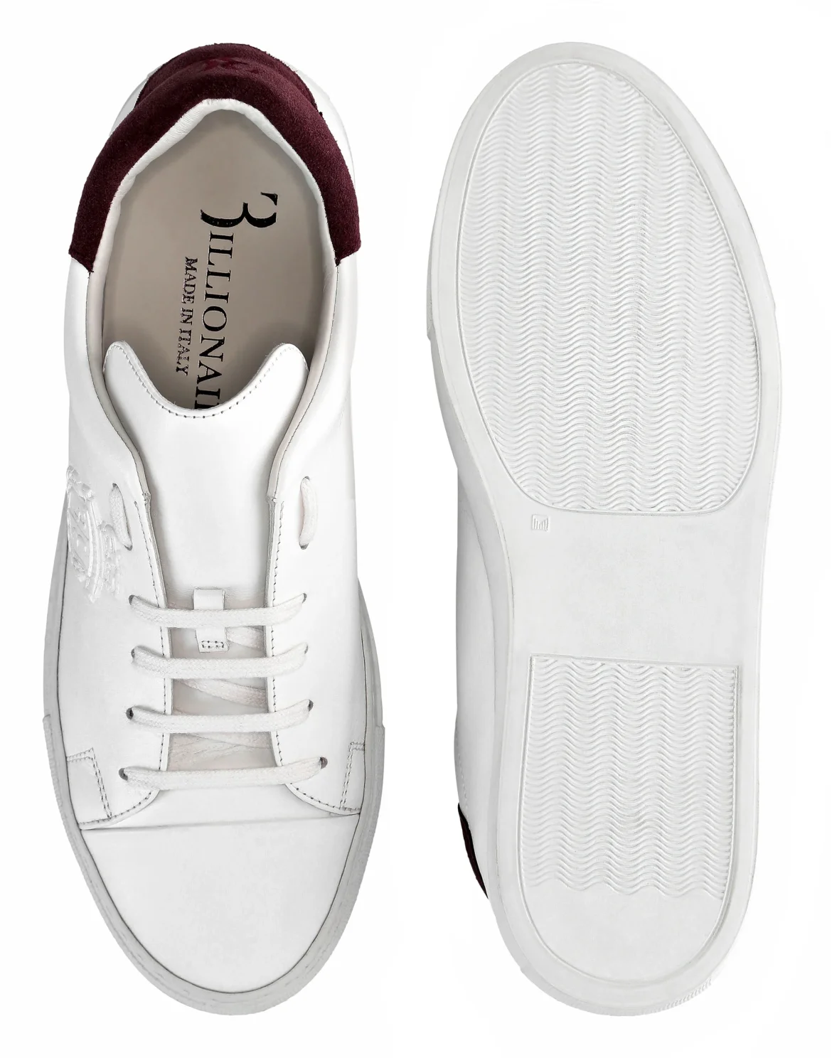 Leather Lo-Top Sneakers Crest, цвет: Белый