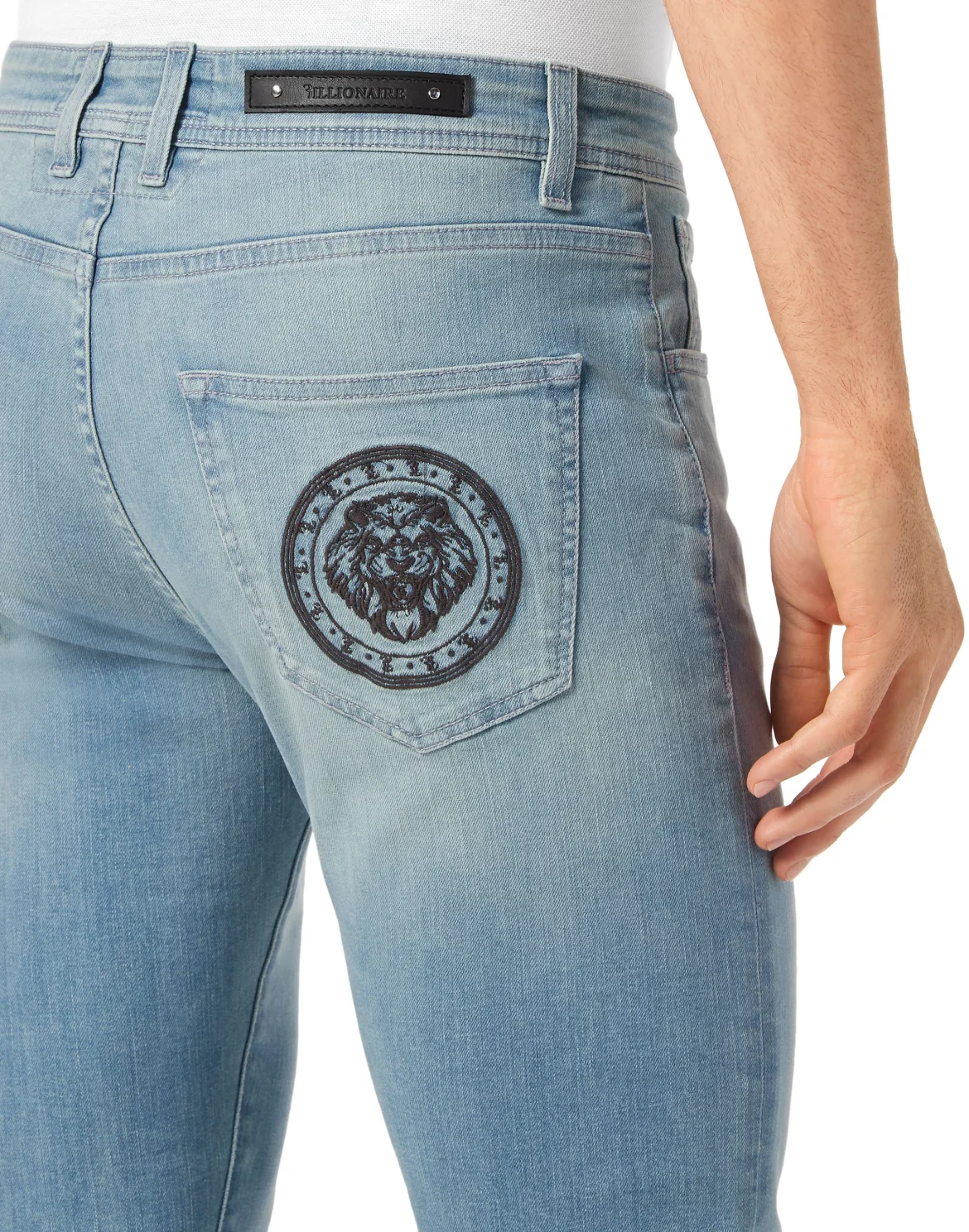 Denim Trousers Super Straight Cut Lion, цвет: Синий