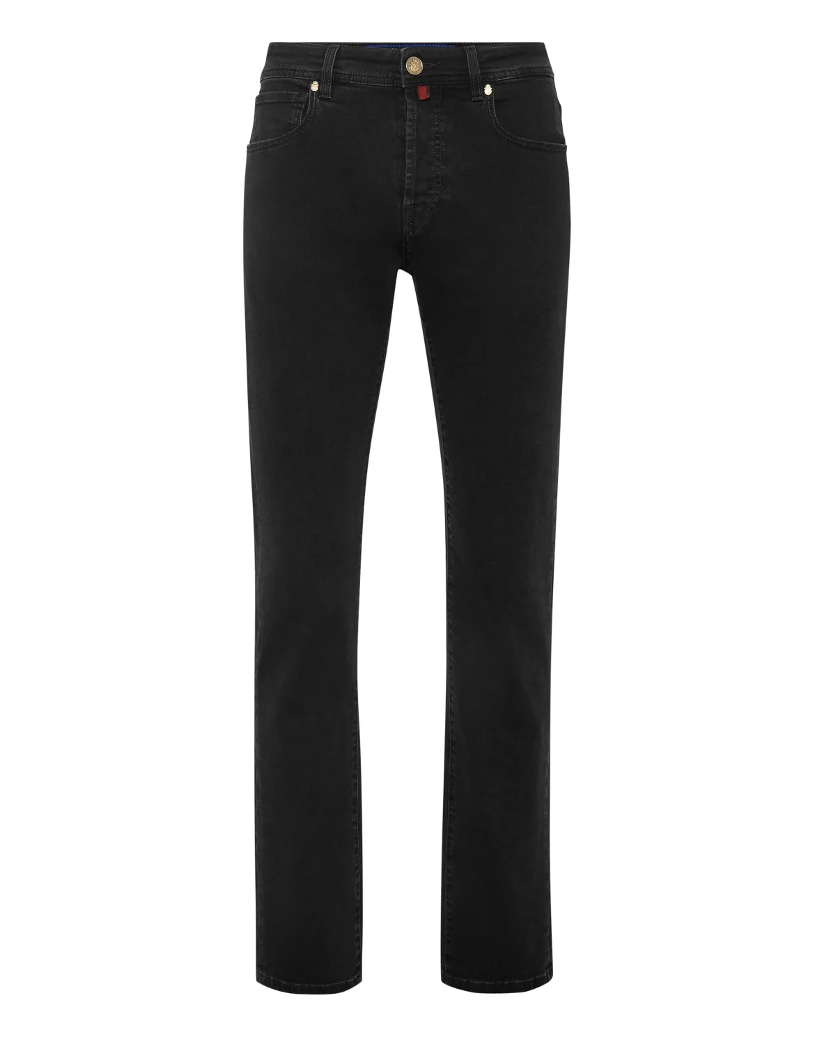Denim Trousers Super Straight Cut Patches, цвет: Черный