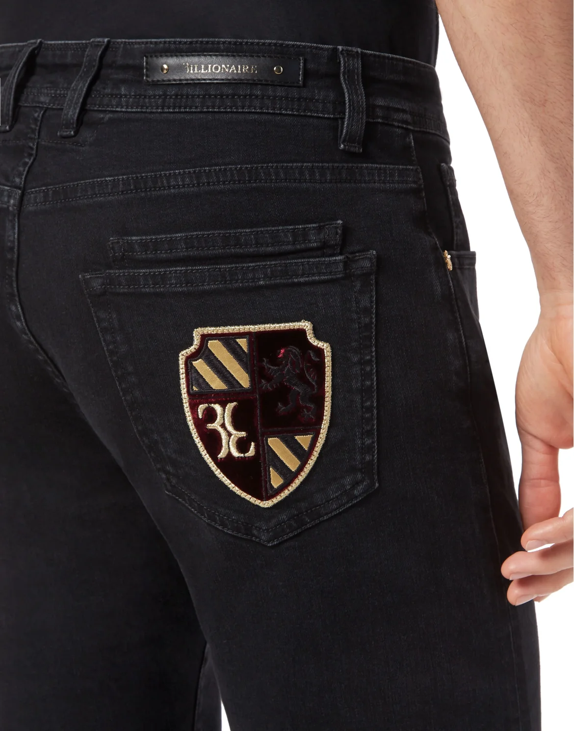Denim Trousers Regular fit Patches, цвет: Черный