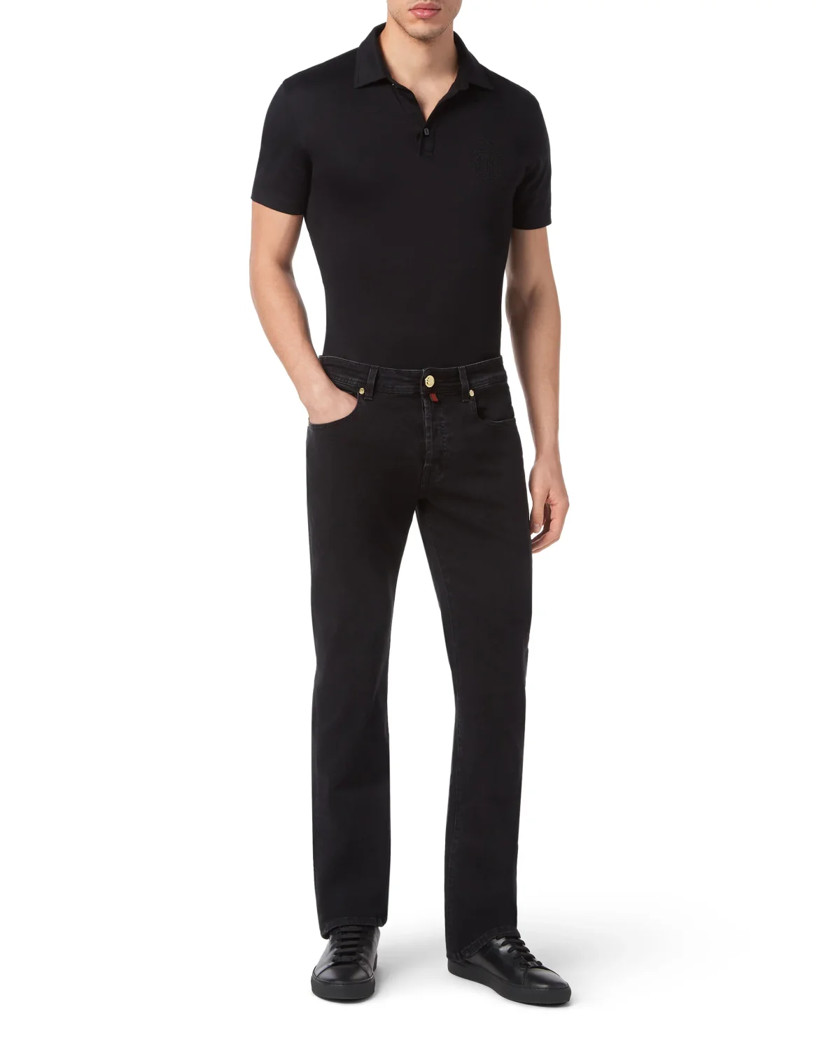 Denim Trousers Regular fit Patches, цвет: Черный