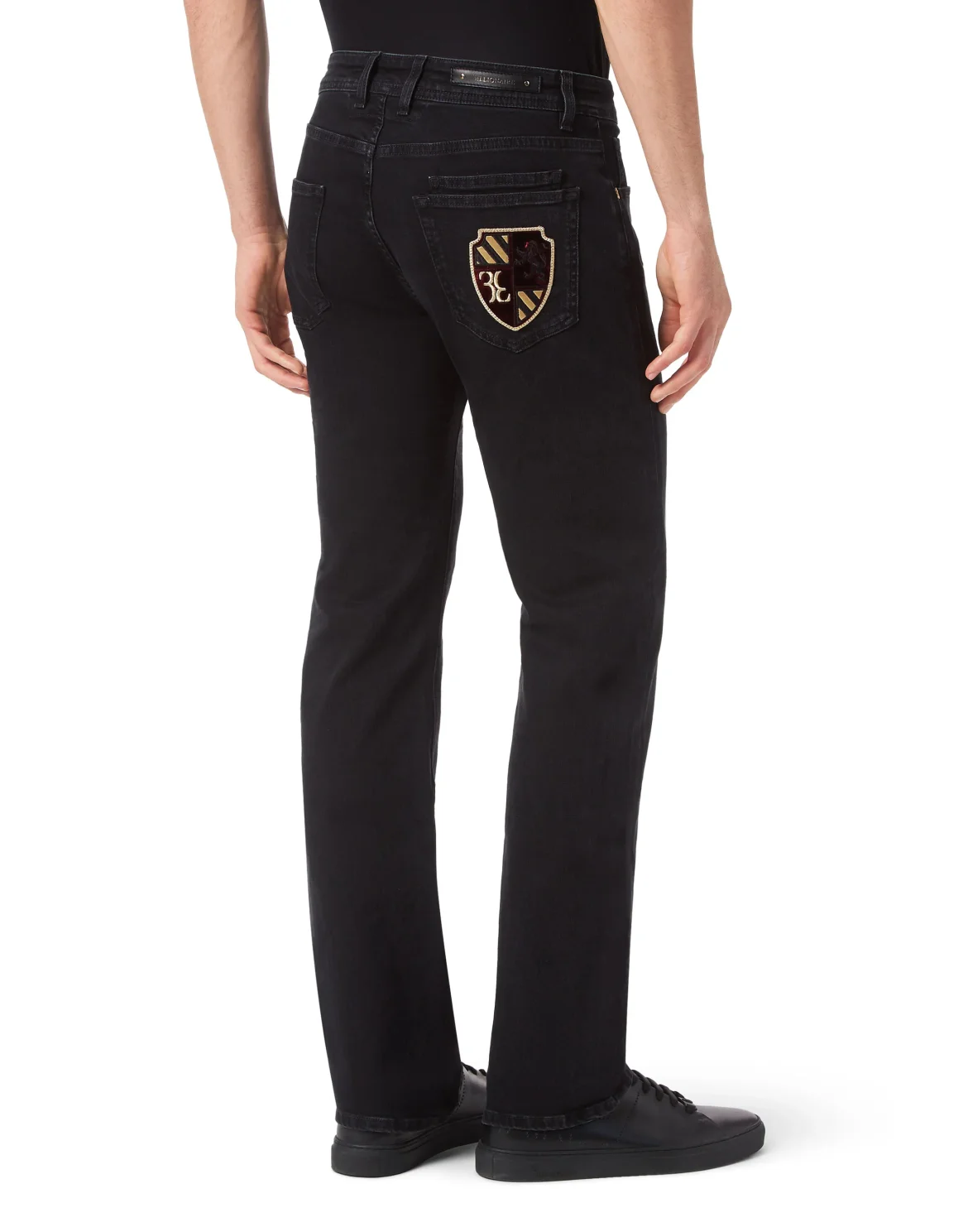 Denim Trousers Regular fit Patches, цвет: Черный