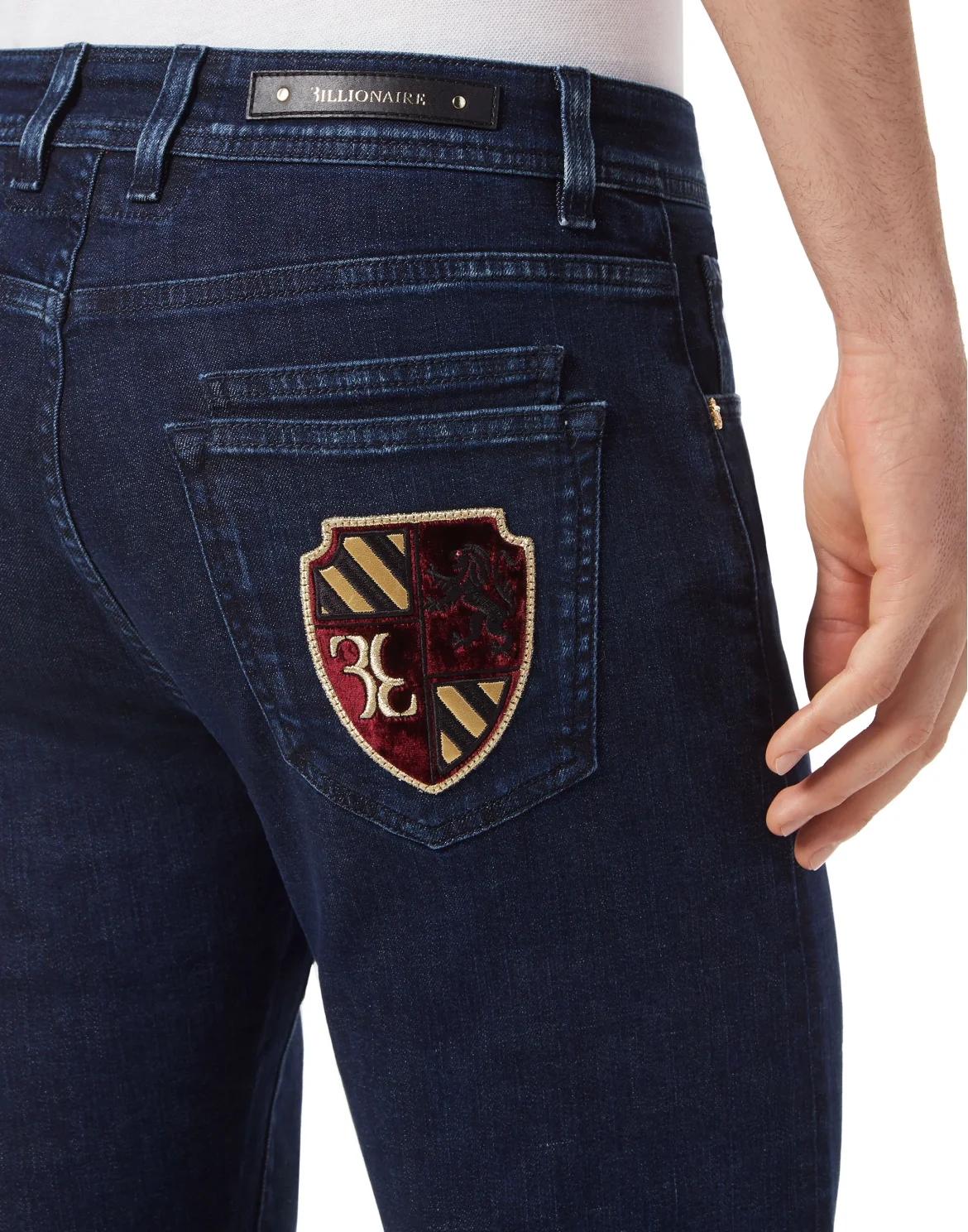 Denim Trousers Regular fit Patches, цвет: Синий
