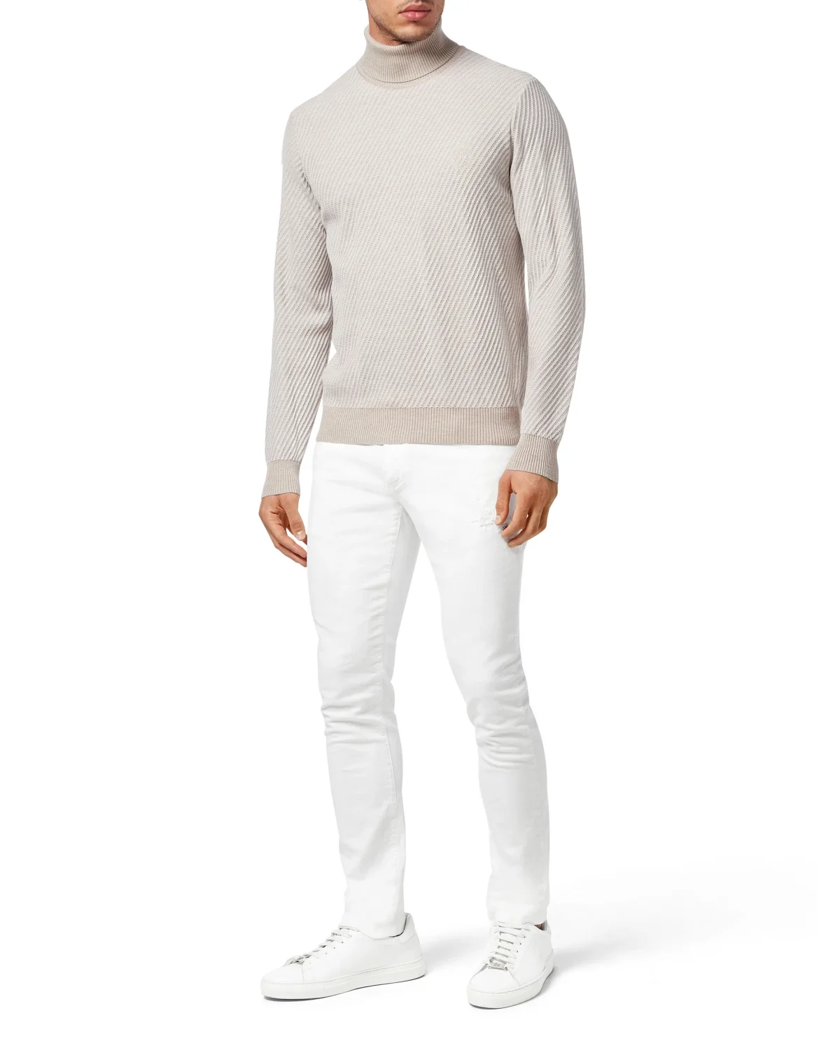 TurtleNeck LS Crest, цвет: Бежевый