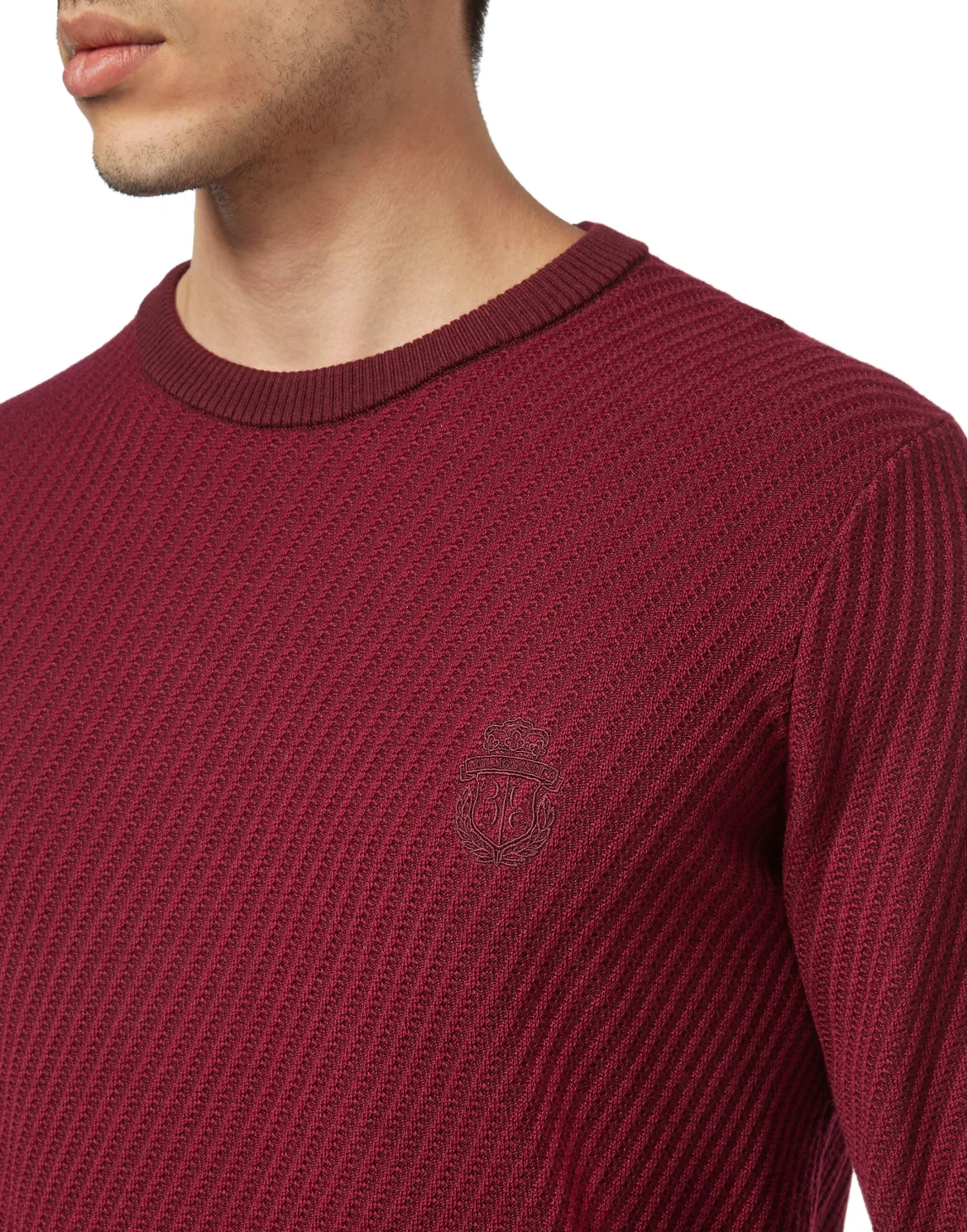 Pullover Round Neck LS Crest, цвет: Красный