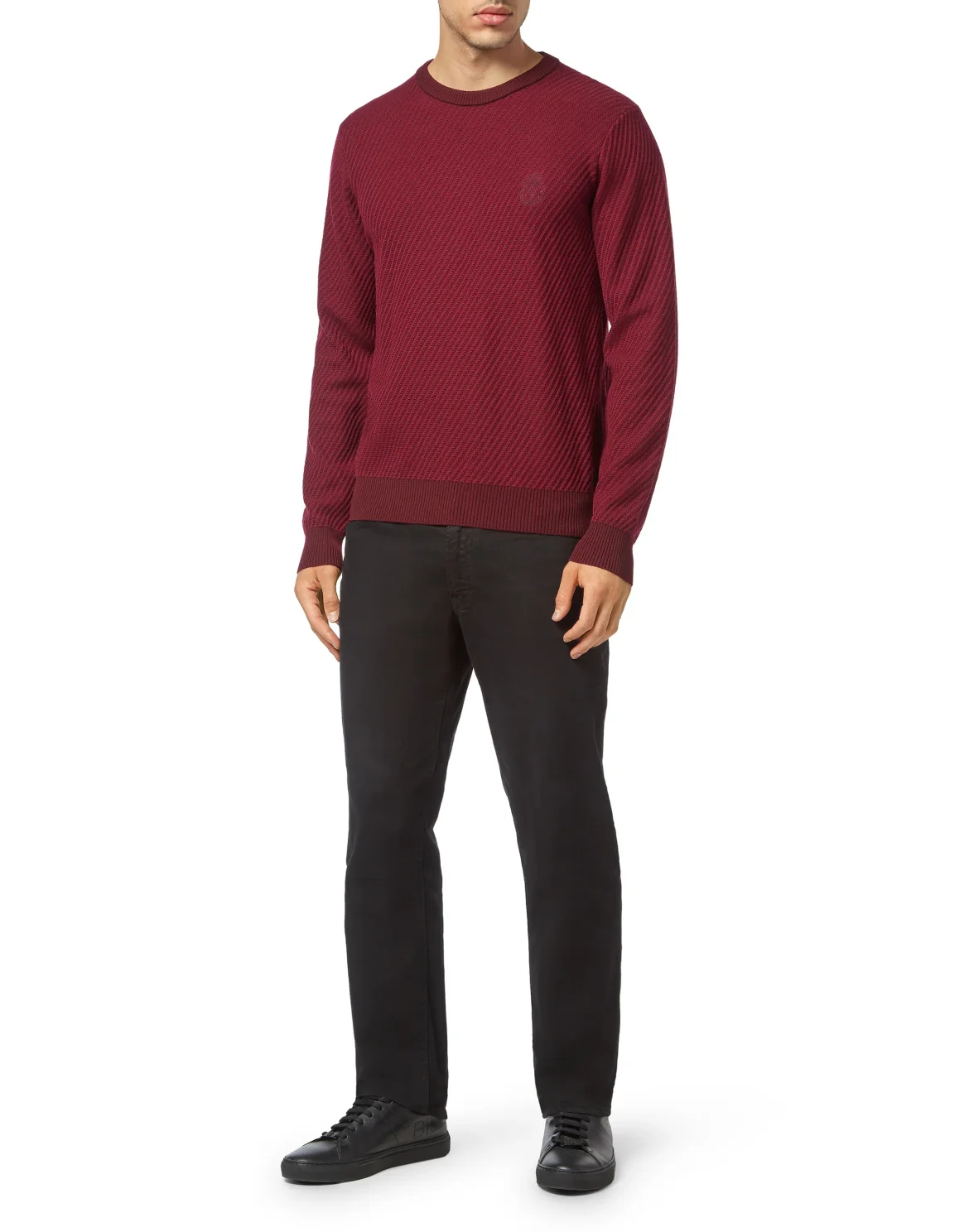 Pullover Round Neck LS Crest, цвет: Красный