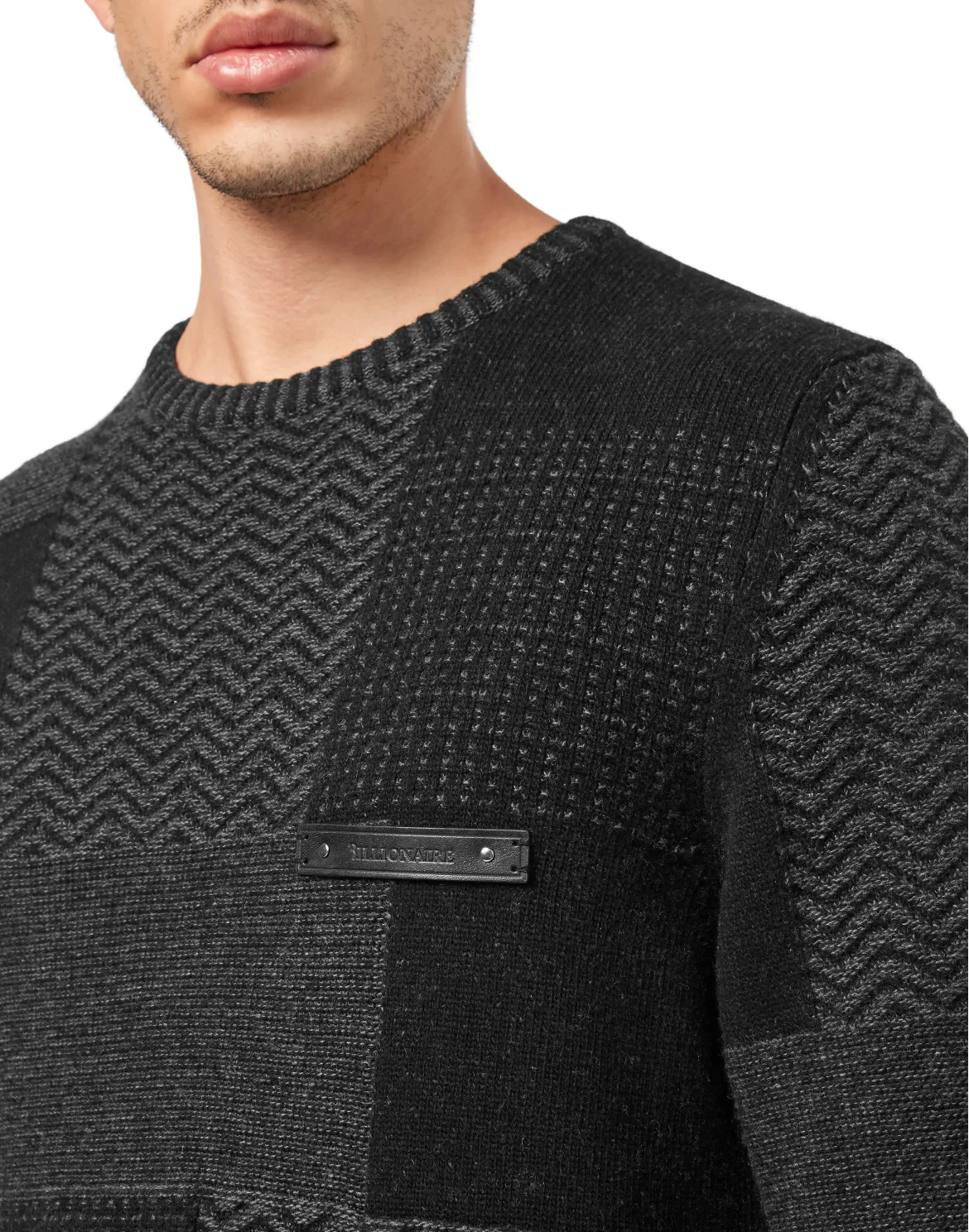 Pullover Round Neck LS Crest, цвет: Черный