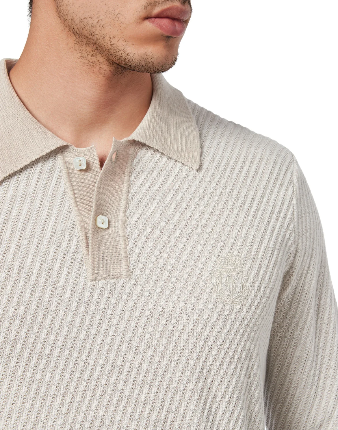 Pullover Round Neck LS Crest, цвет: Бежевый