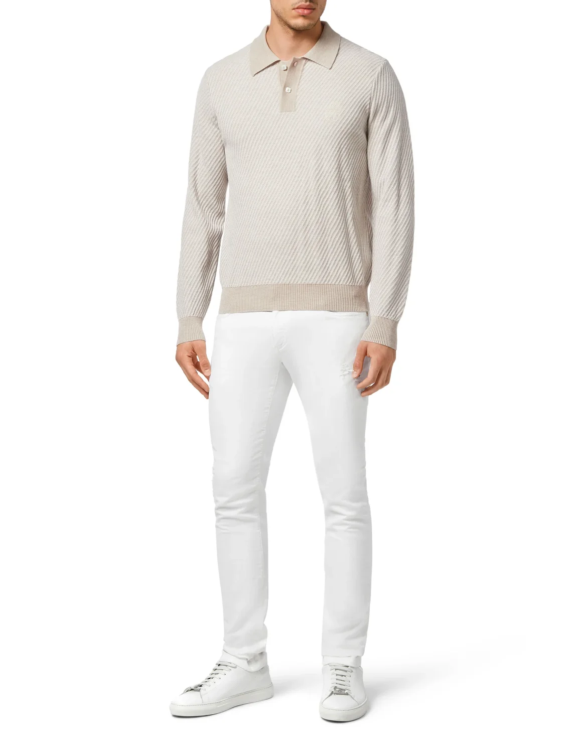 Pullover Round Neck LS Crest, цвет: Бежевый