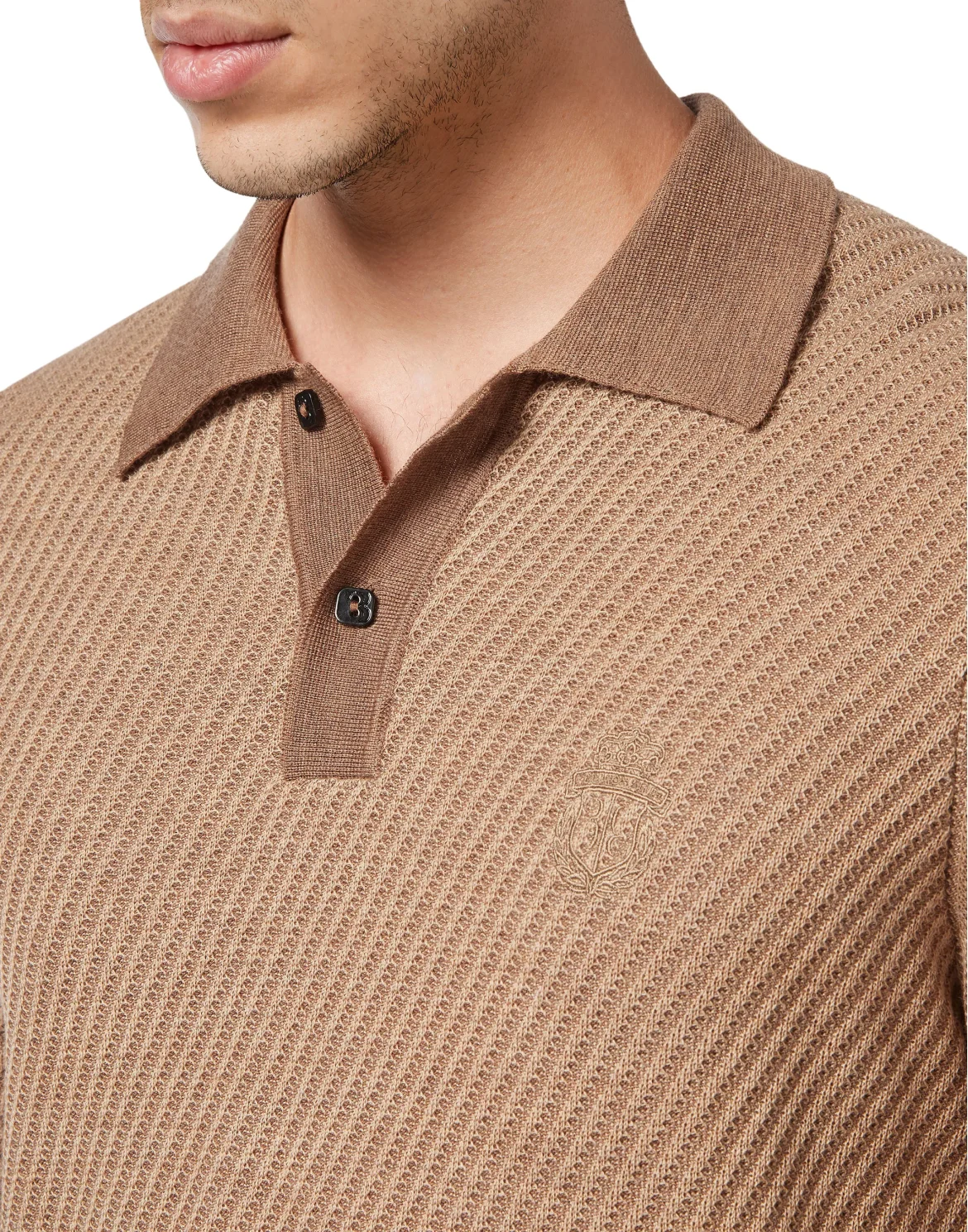 Pullover Round Neck LS Crest, цвет: Коричневый