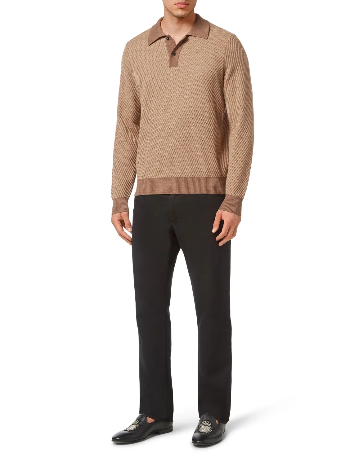 Pullover Round Neck LS Crest, цвет: Коричневый
