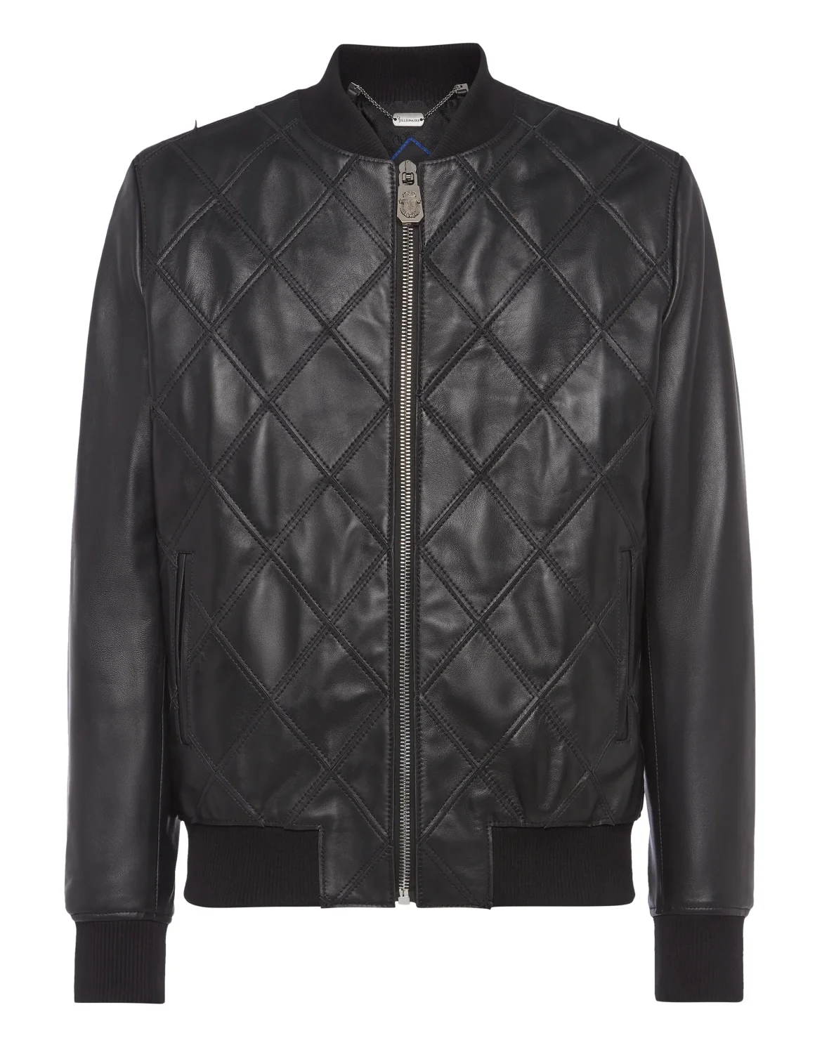 Diamond leather Bomber, цвет: Черный