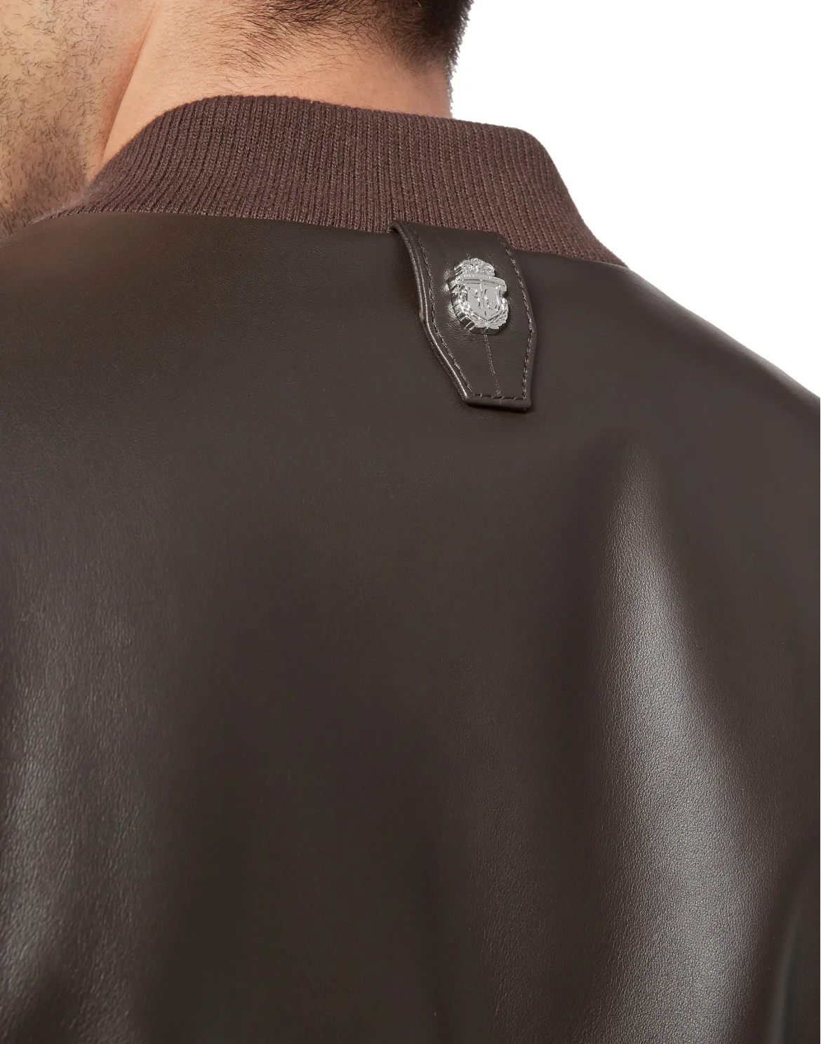 Diamond leather Bomber, цвет: Коричневый