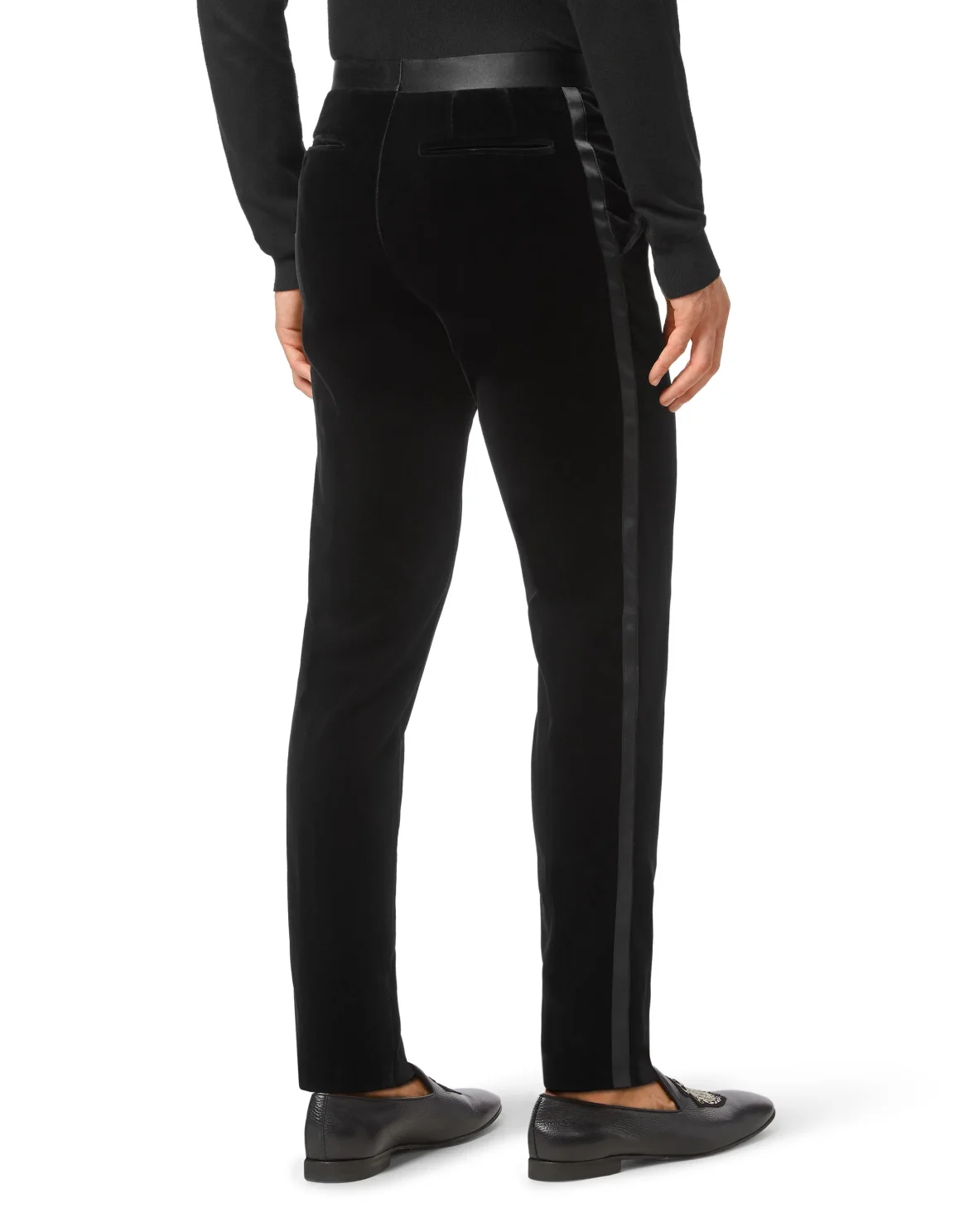 Velour Long Trousers Chinos fit, цвет: Черный
