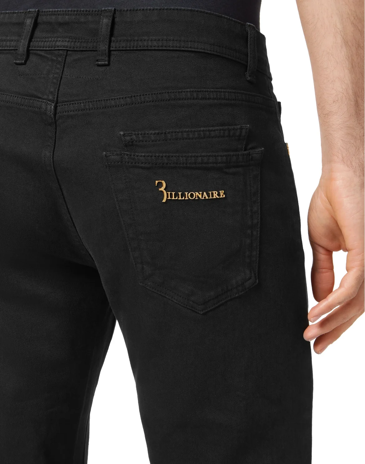 Denim Trousers Regular Fit, цвет: Черный
