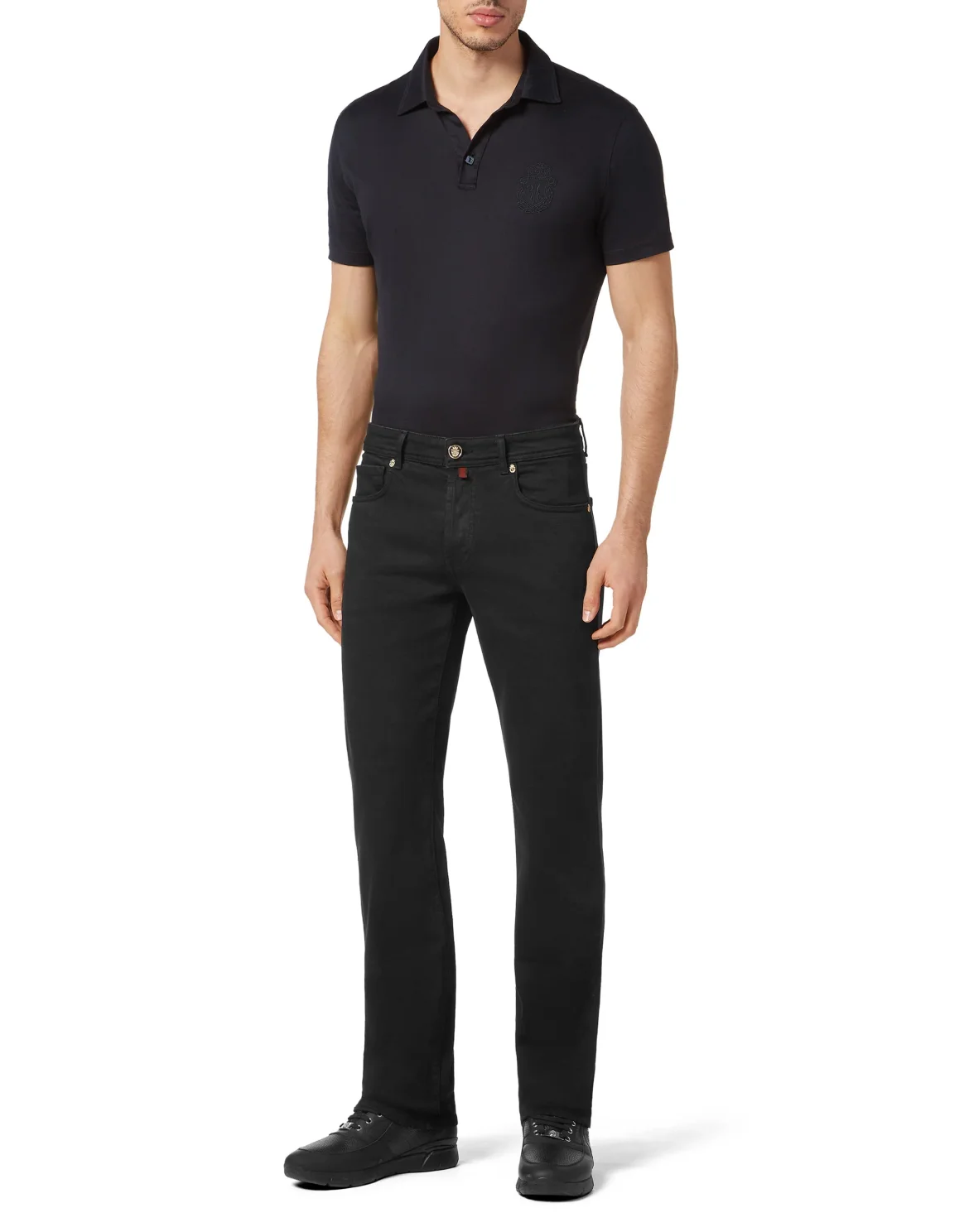 Denim Trousers Regular Fit, цвет: Черный