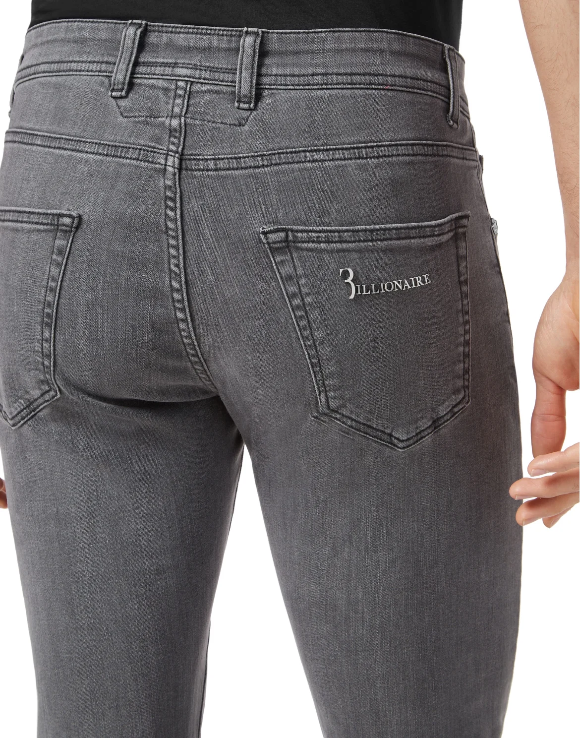 Denim Trousers Super Straight Cut Fit, цвет: Серый
