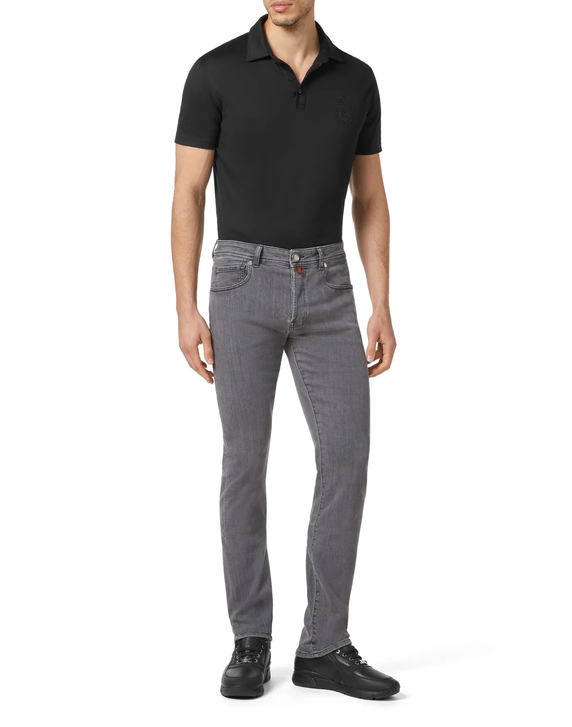 Denim Trousers Super Straight Cut Fit, цвет: Серый