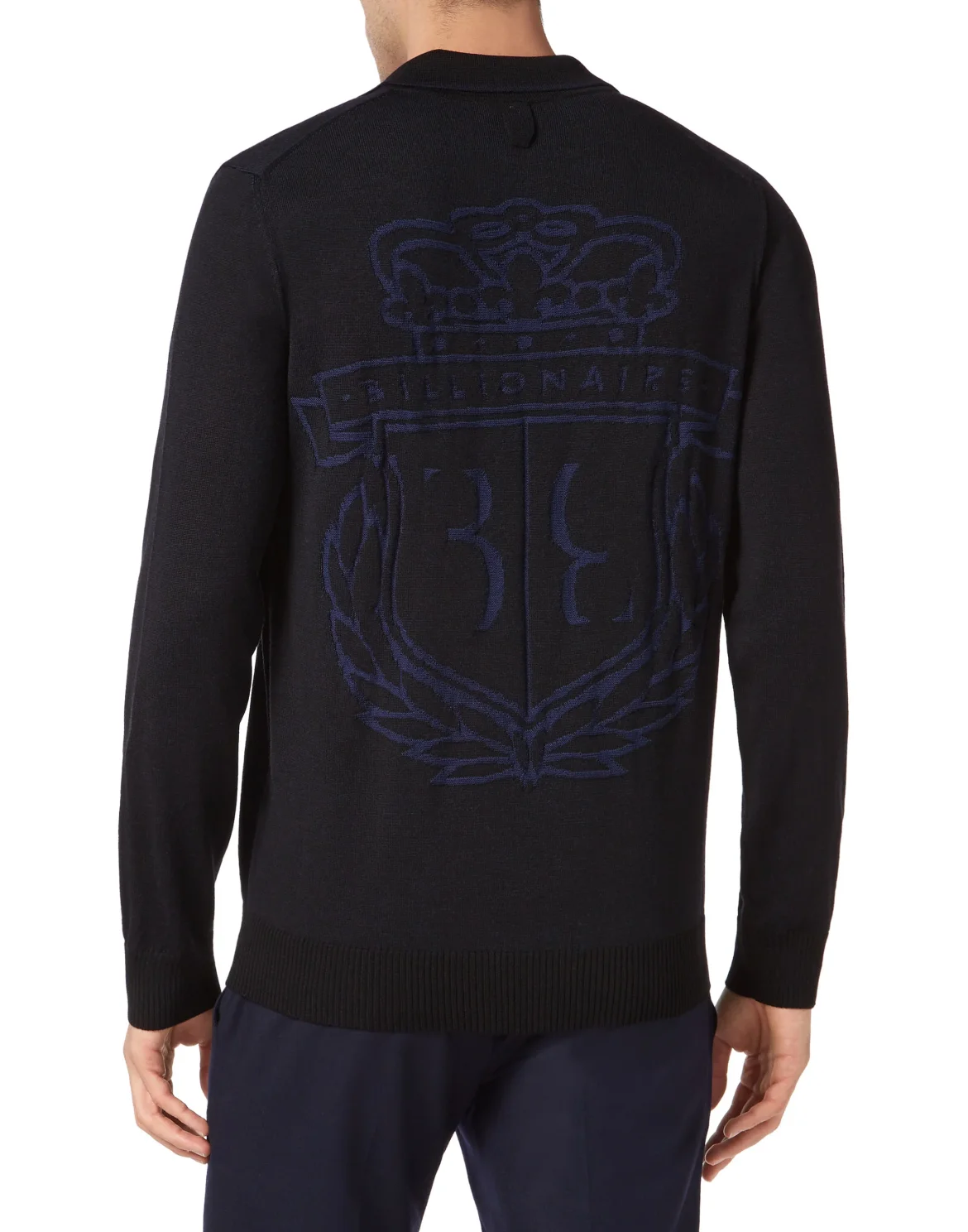 Wool Pullover Polo-Neck LS, цвет: Черный