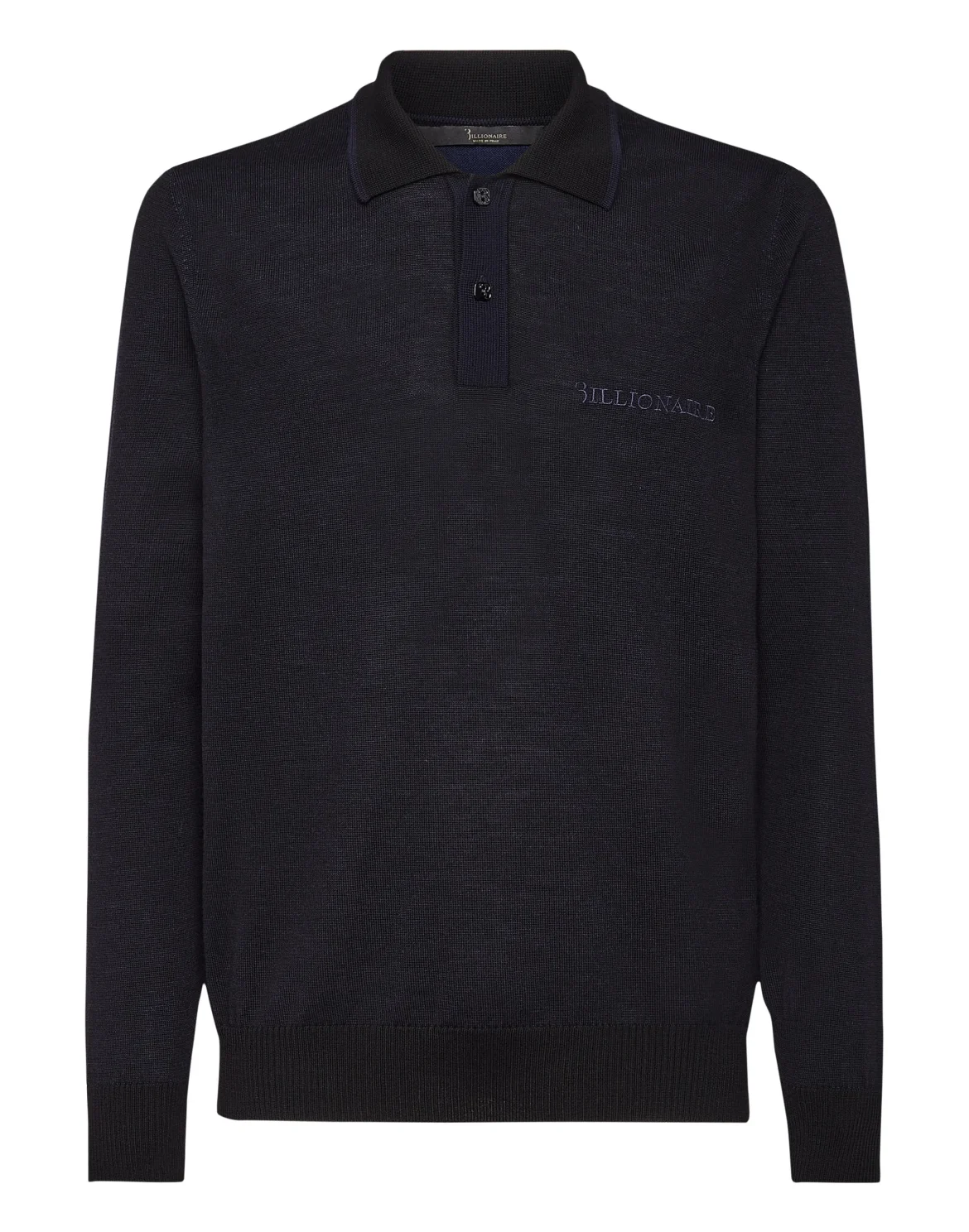 Wool Pullover Polo-Neck LS, цвет: Черный