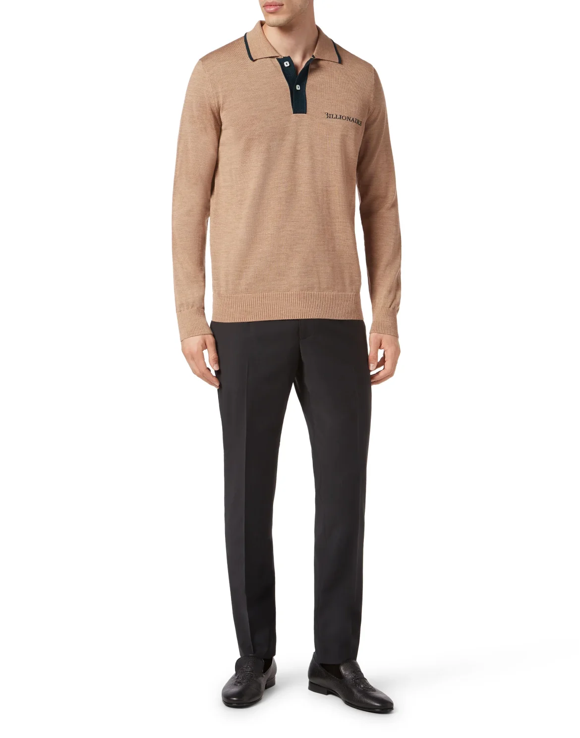 Wool Pullover Polo-Neck LS, цвет: Бежевый