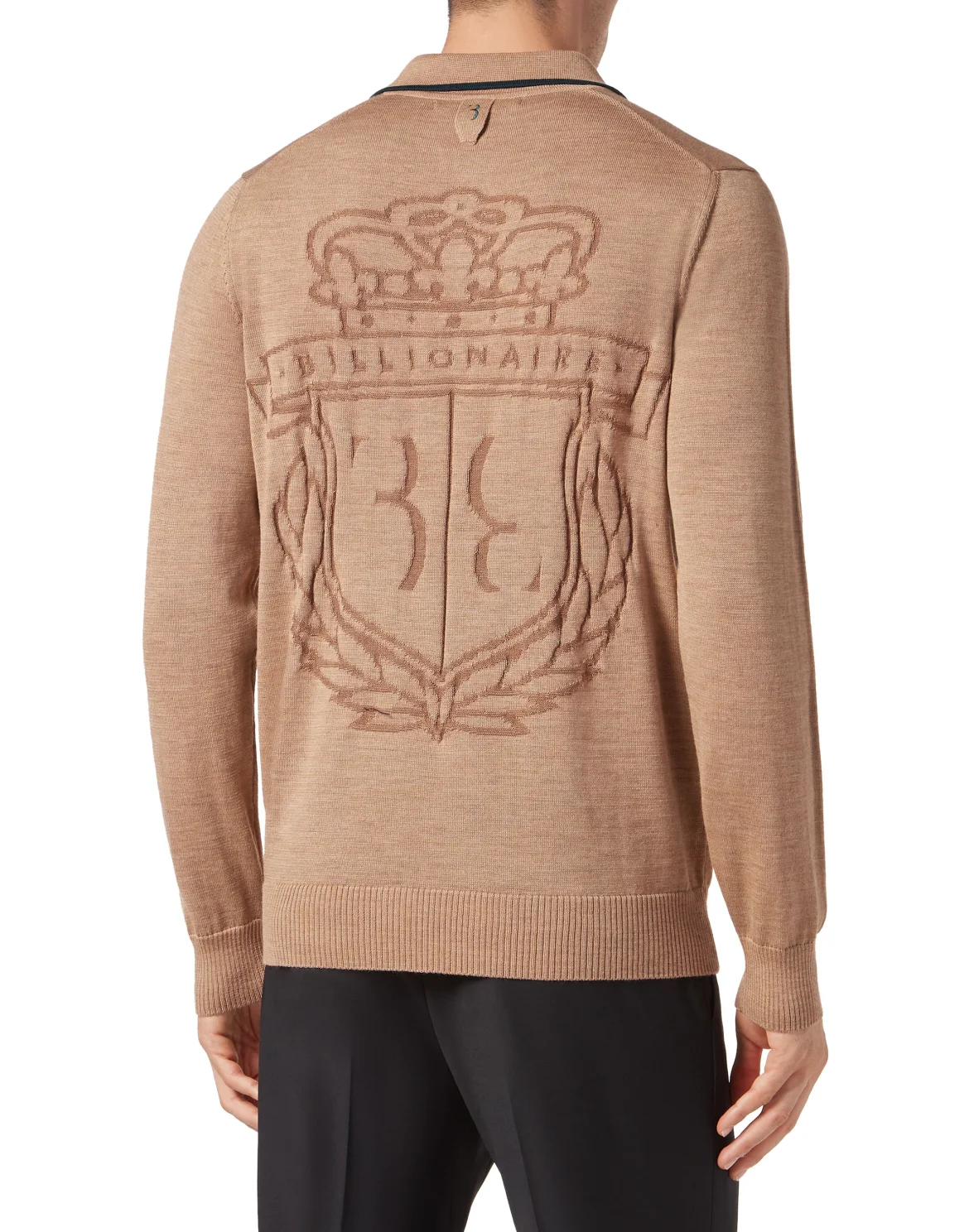 Wool Pullover Polo-Neck LS, цвет: Бежевый